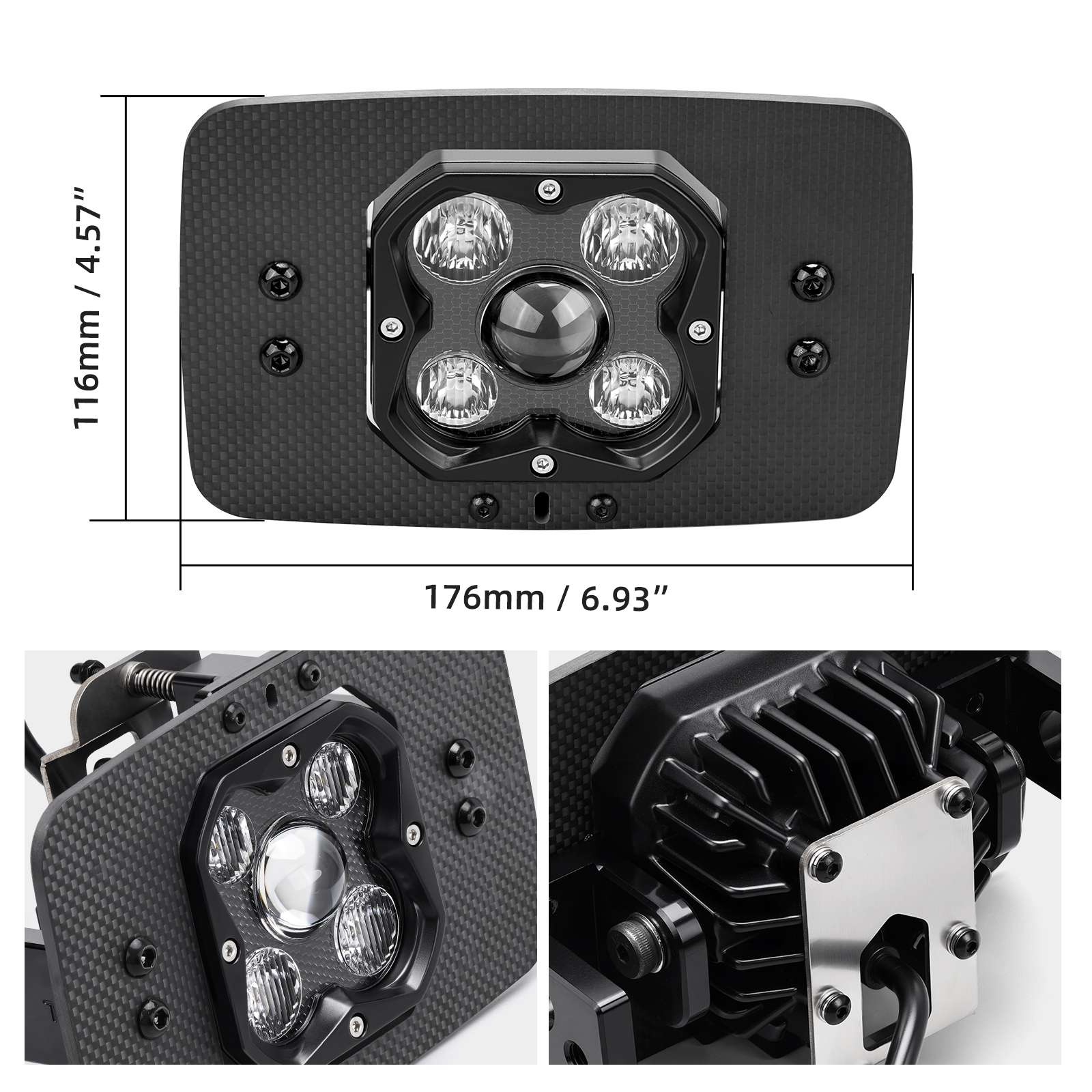 High Brightness Off Road Rally LED Headlight Kit For Honda XR650L 1993-2025
