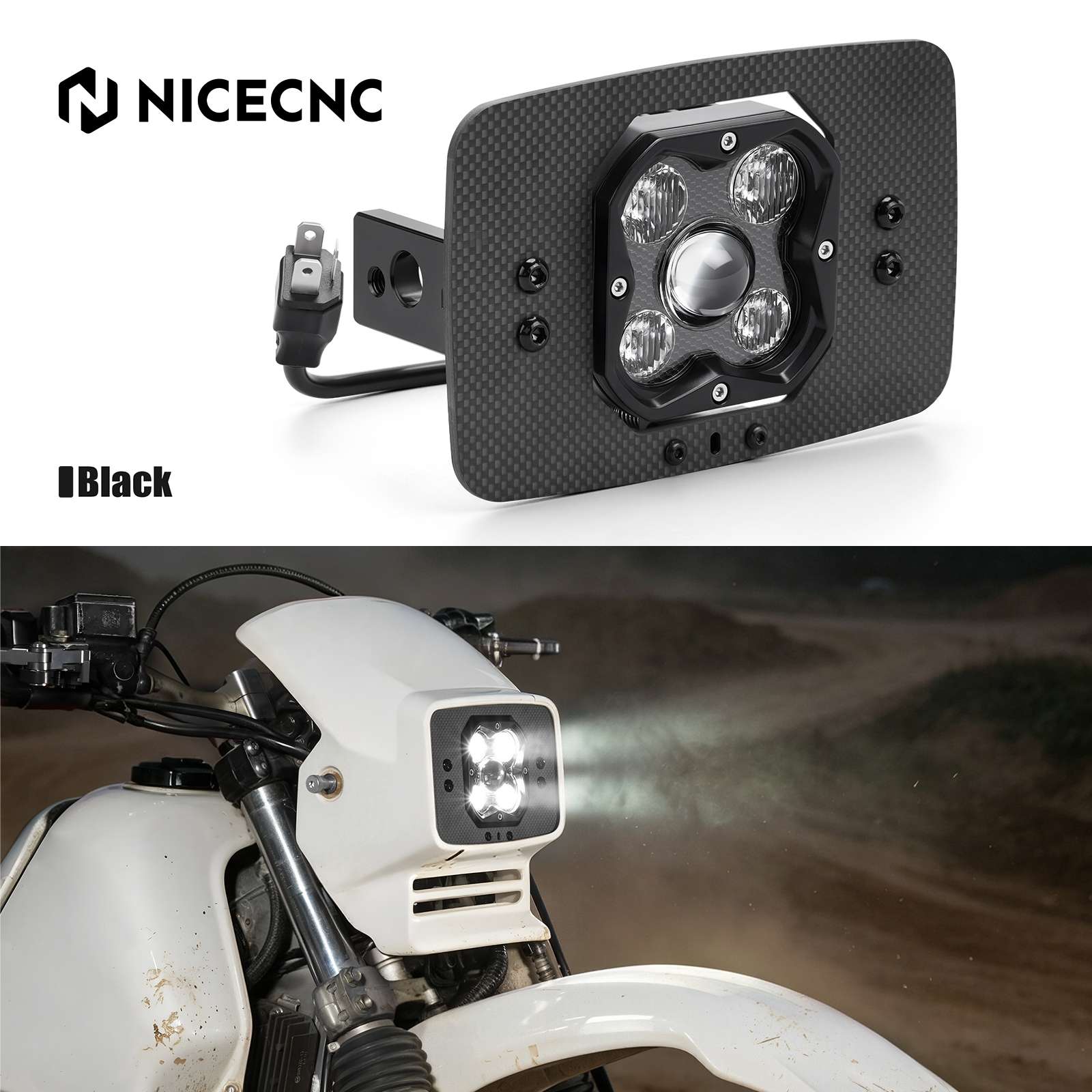 High Brightness Off Road Rally LED Headlight Kit For Honda XR650L 1993-2025