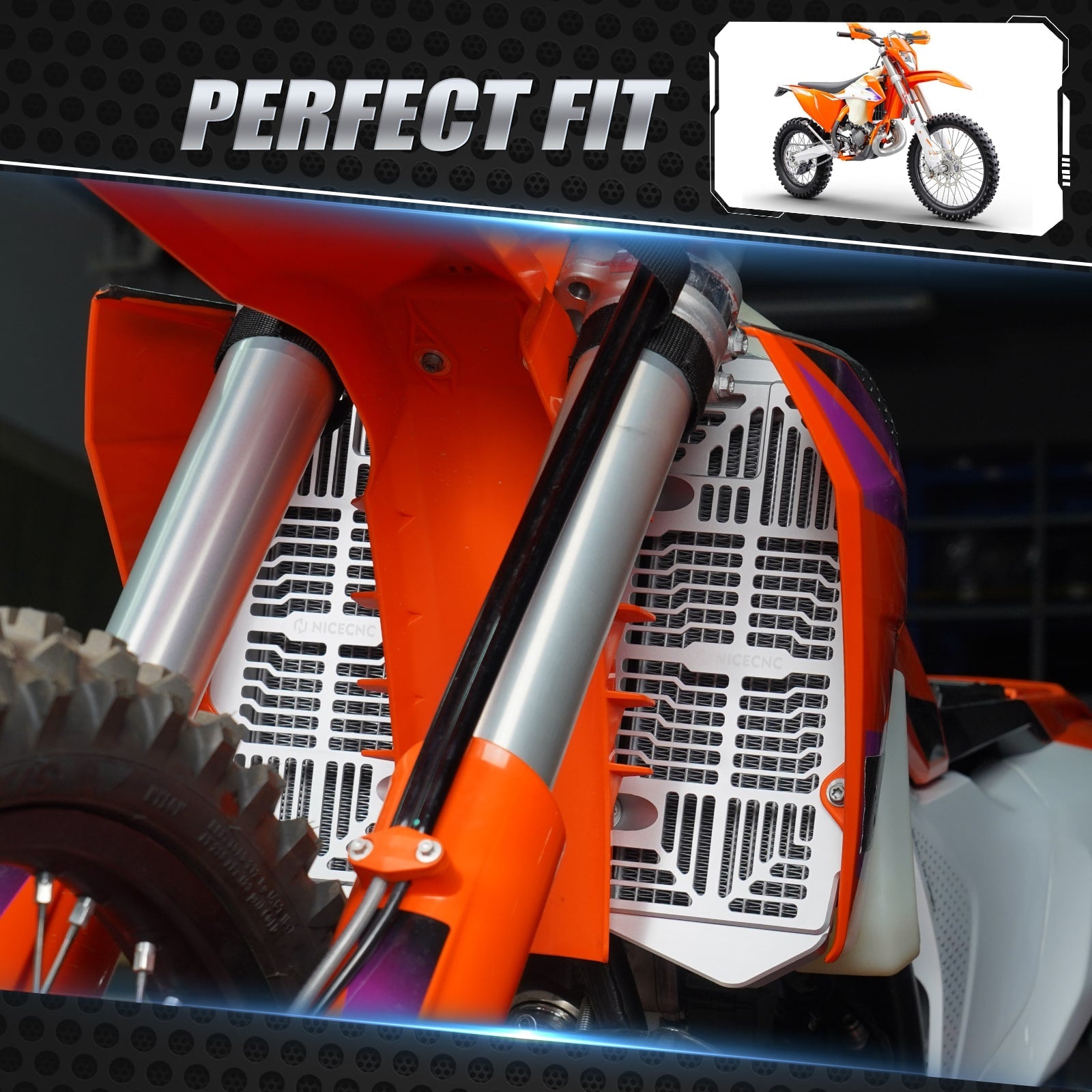 Left & Right Radiator Guards Protection Cover For KTM Husqvarna 2023+ GasGas 2024