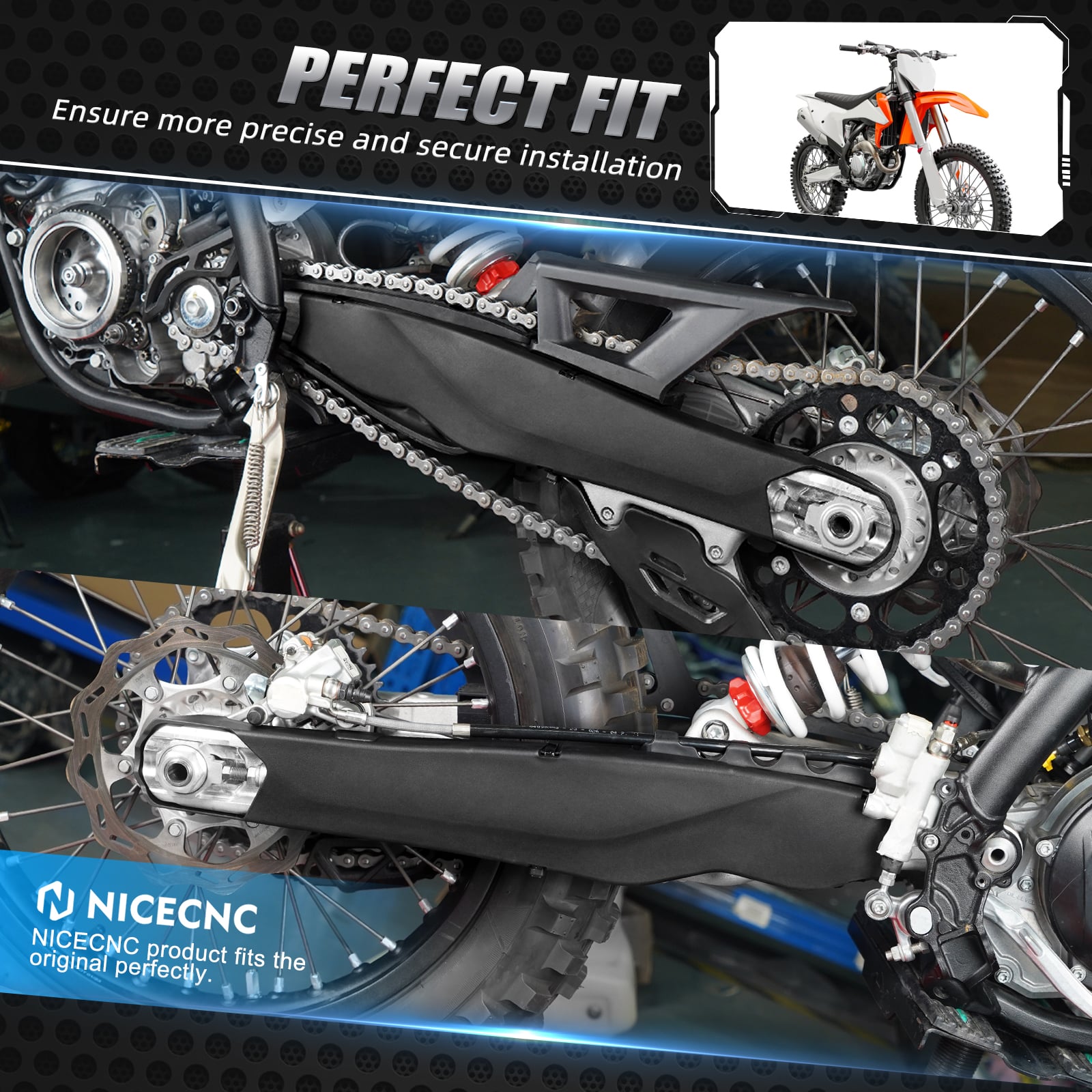 Rear Swingarm Guards For KTM 350 500 EXC-F 2024-2026