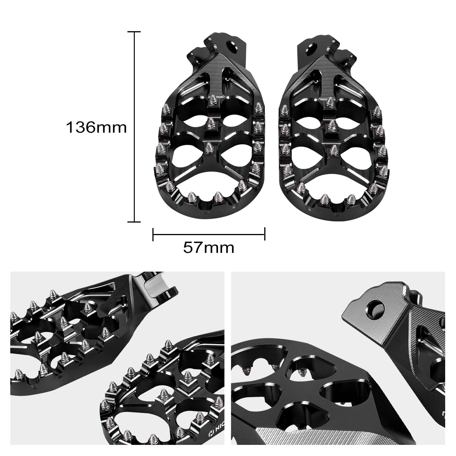 Enlarged Foot Pegs Footrest For Surron Light Bee X/ S/ L1E Segway X160 X260