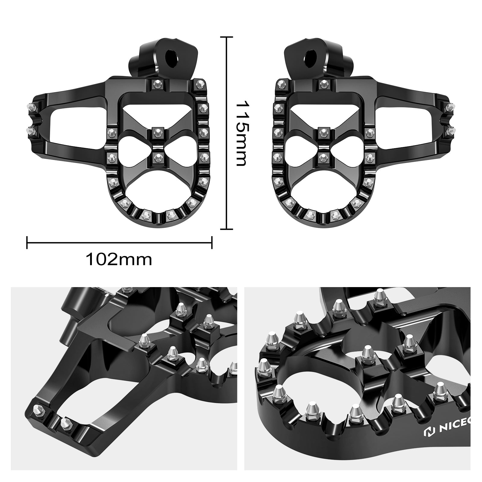 Forged Extender Foot Pegs Footrests For Yamaha Tenere 700 2019-2023 YZ250F YZ450F YZ125