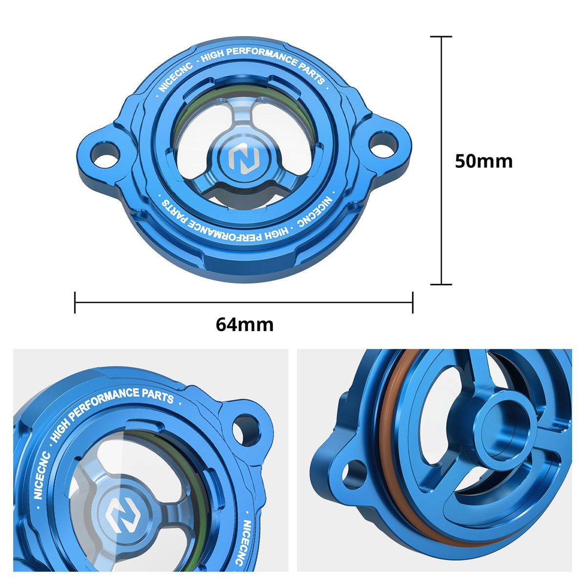 Clear Oil Filter Cover Cap For Husqvarna 701 Enduro SM Norden 901 FC 450 FE 501