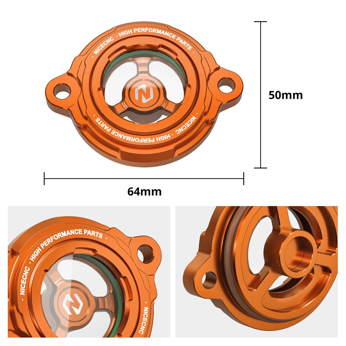 Clear Oil Filter Cover Cap For Husqvarna 701 Enduro SM Norden 901 FC 450 FE 501