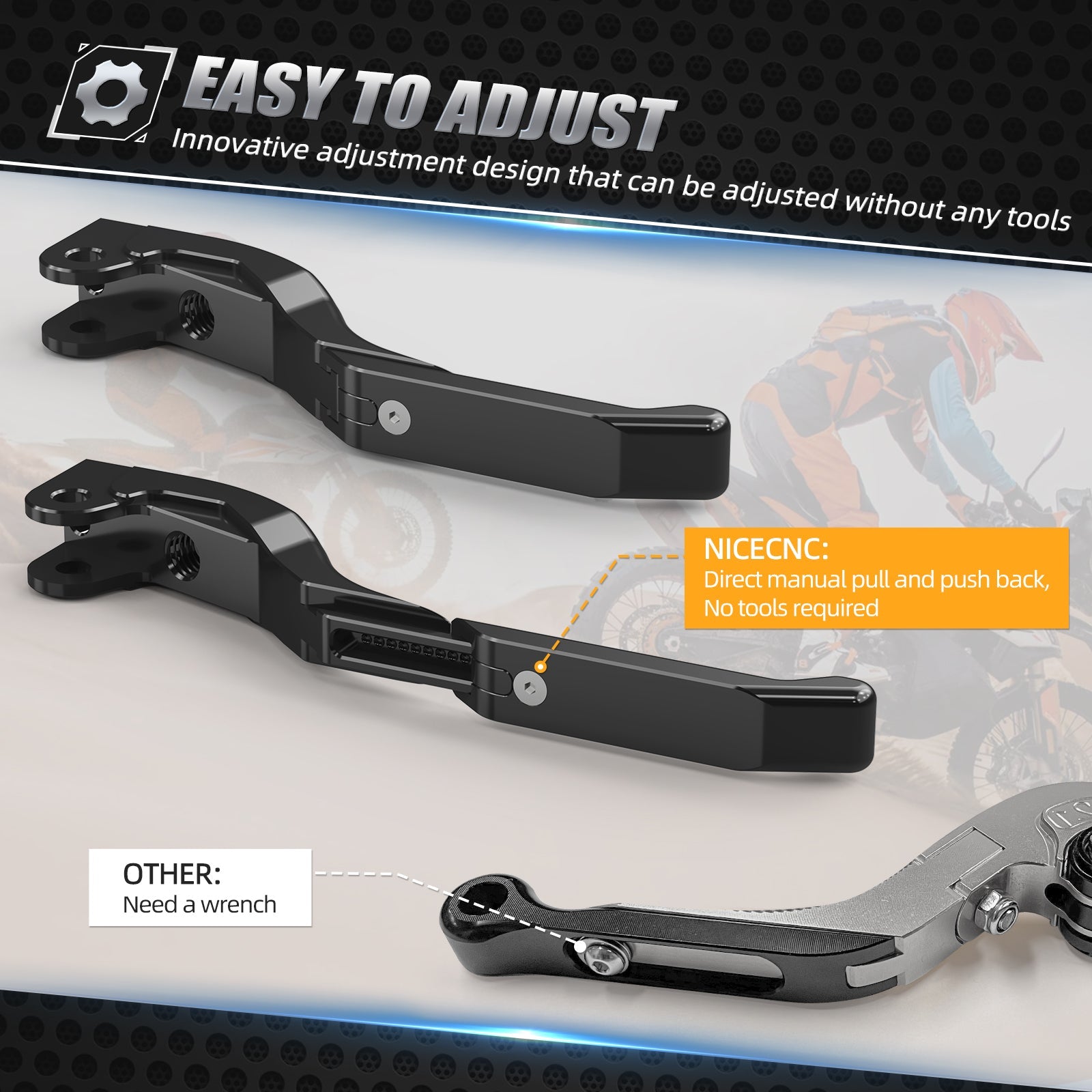 Two-Finger Control Short Brake Lever For KTM 790 890 Adventure R