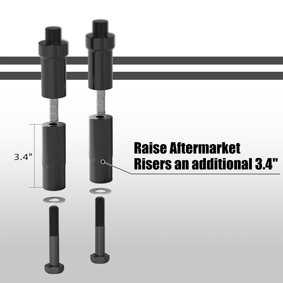 Handlebar Riser Extensions Legs For Harley Softail Heritage Fat Boy Street Bob 114 107