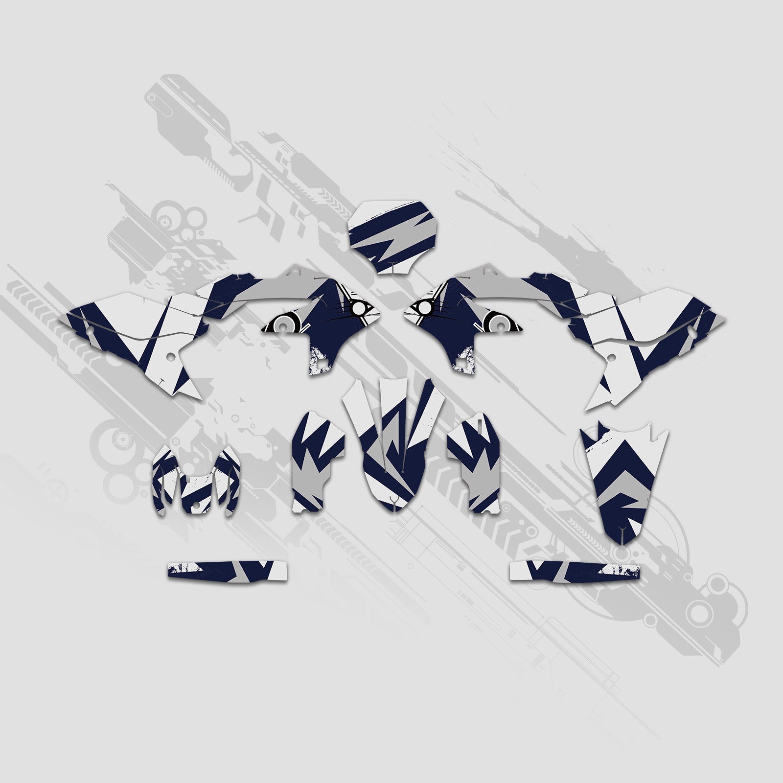 Motorcycle Full Graphics Decals Stickers Kit For Yamaha YZ250F YZ450F 2023-2024