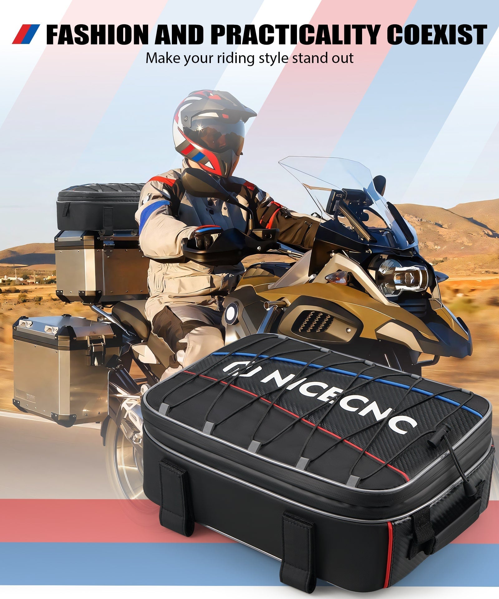 Motorcycle Top Case Bag 20L | One Expandable+One Insulation Bag For BMW R1250GS Adv R1200 GS