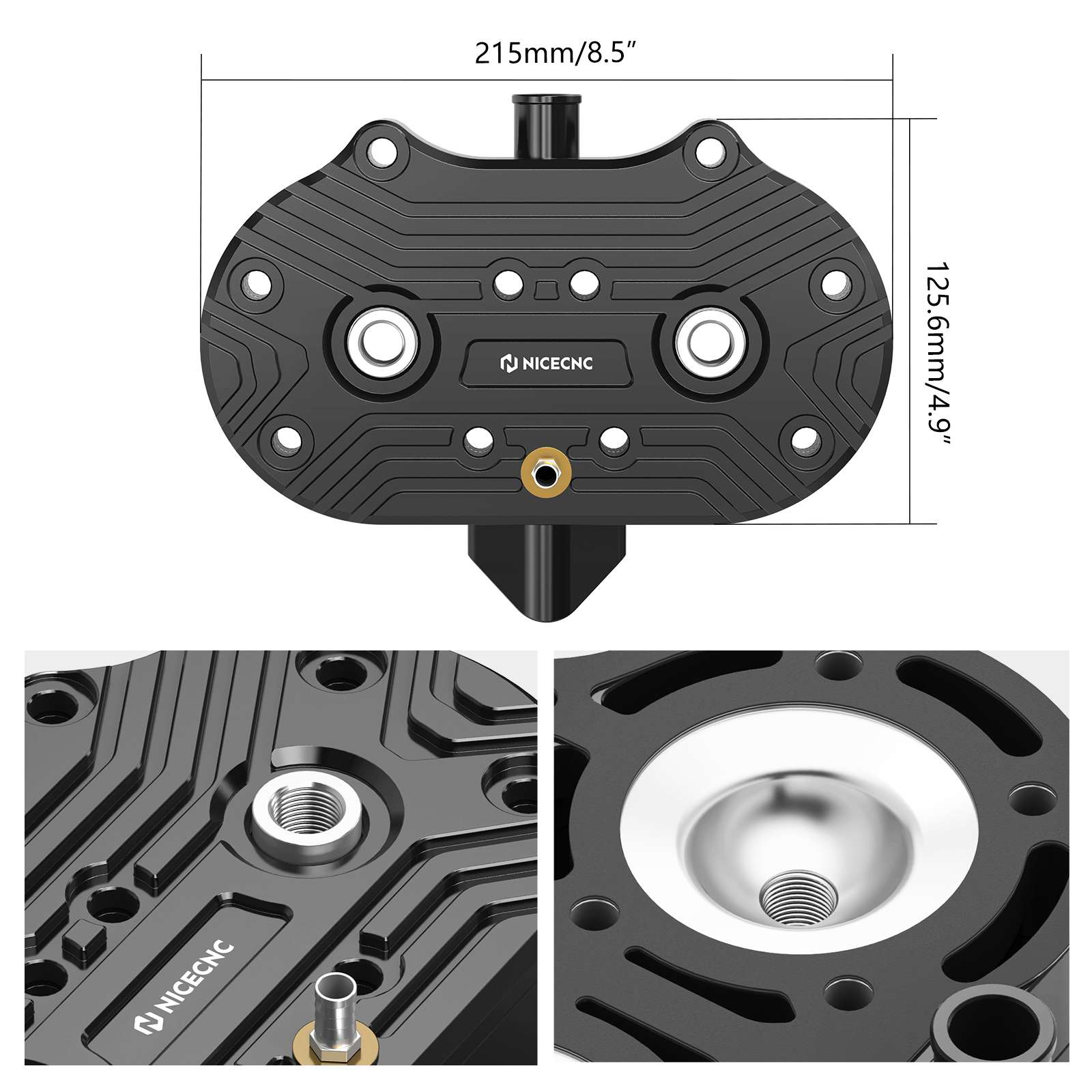 21CC Dome Finned Cylinder Head for Yamaha Banshee 350