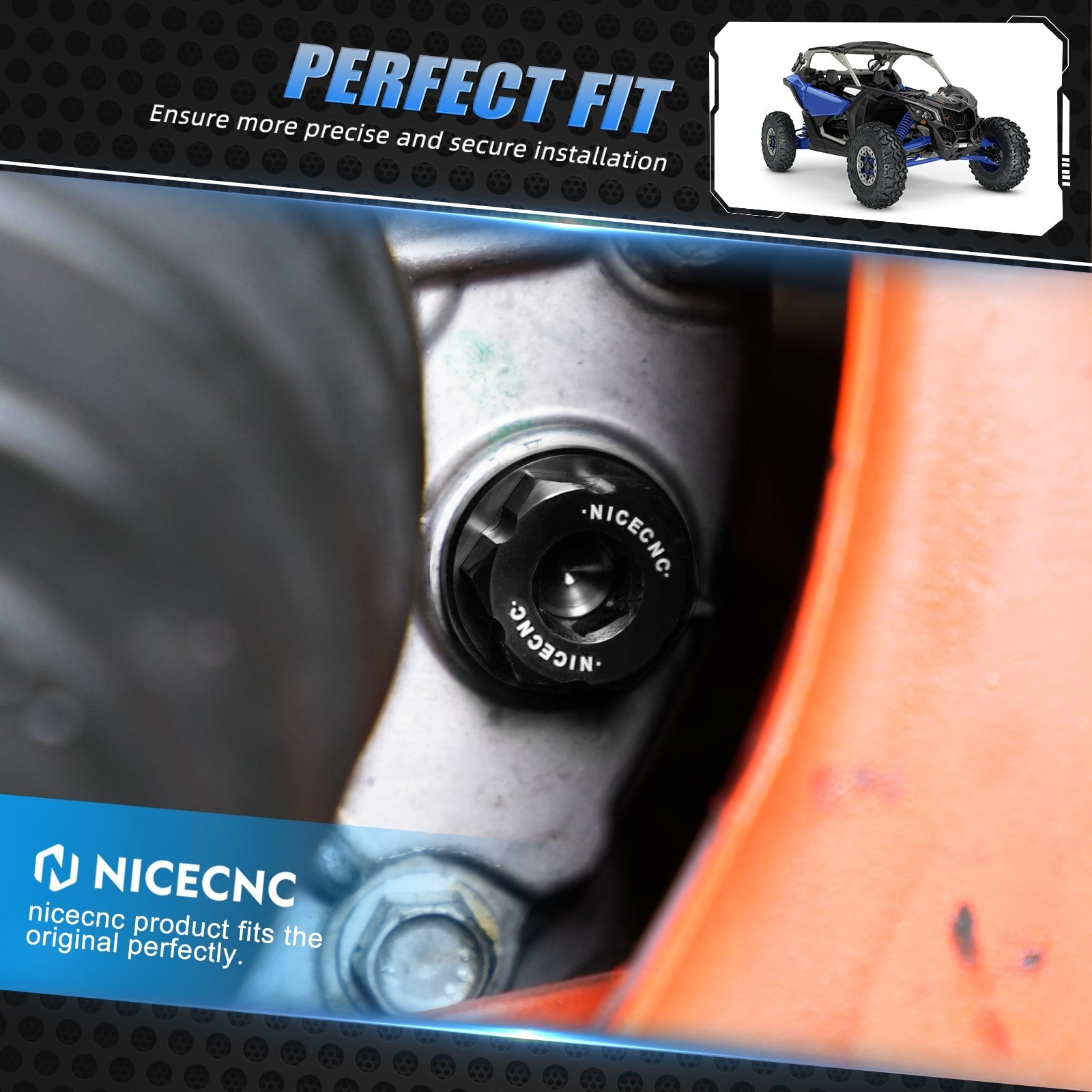 Rear Brake Pedal Extender & Front Differential Oil Fill Plug For Can-Am Ryker 600 900