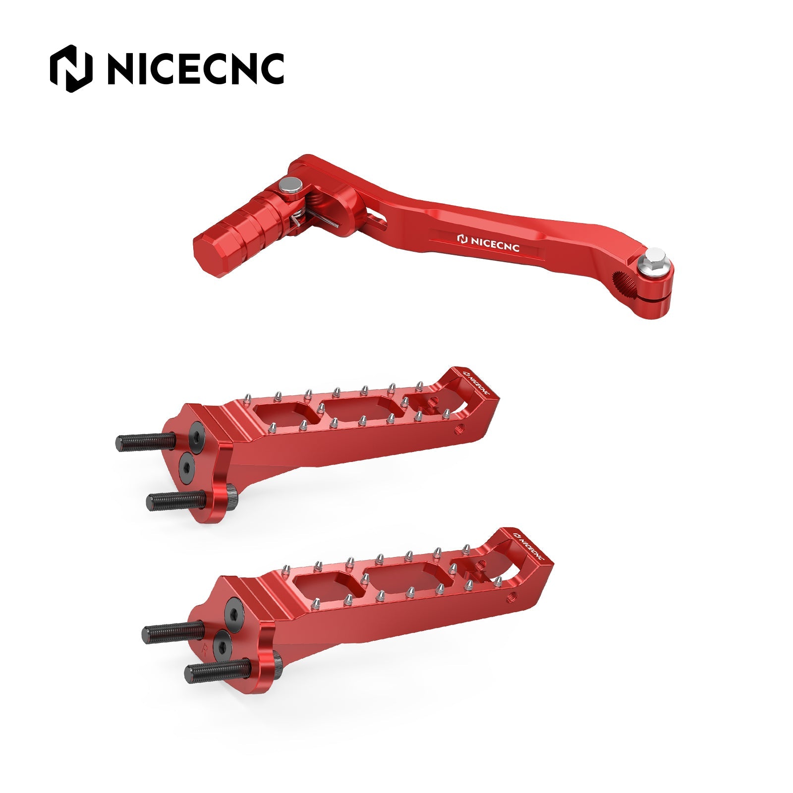 ATV Rider Foot Pegs Rest Pedals Kit For Honda TRX 450 R / ER 2006-2014