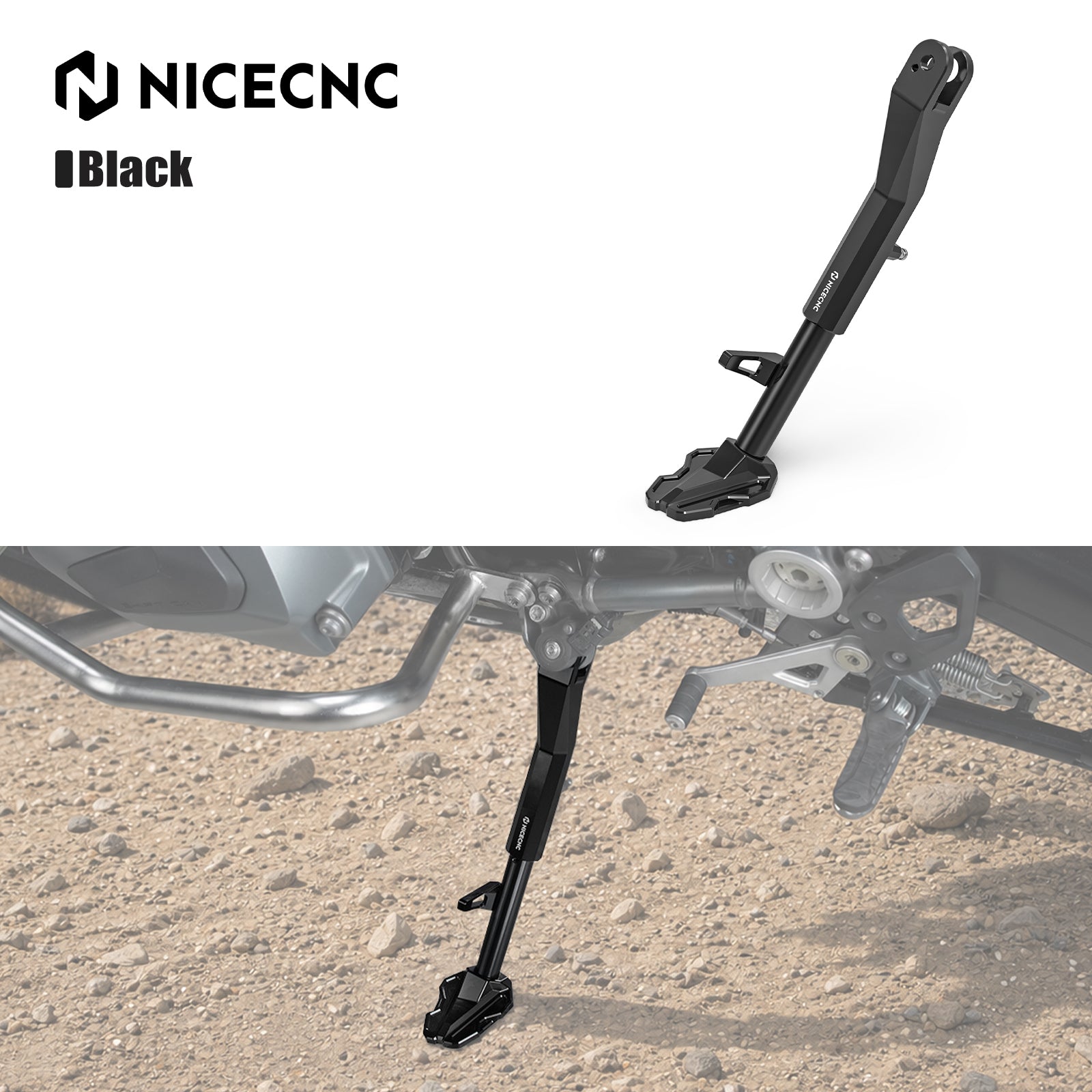 Adjustable Side Stand Kickstand for BMW R1200GS & R1250GS Adventure 2013-2019 & 2019-2024