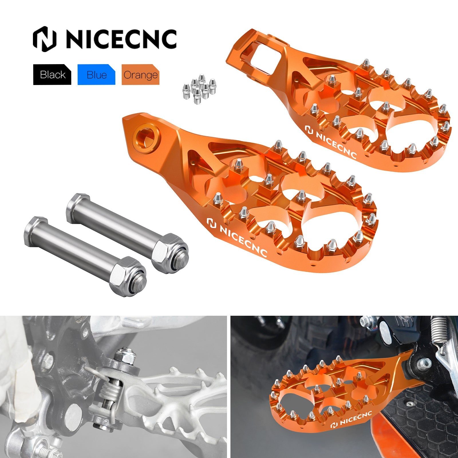 Footpeg Foot Rest Pedal Mount Pins For KTM 350 500 EXC-F 2024