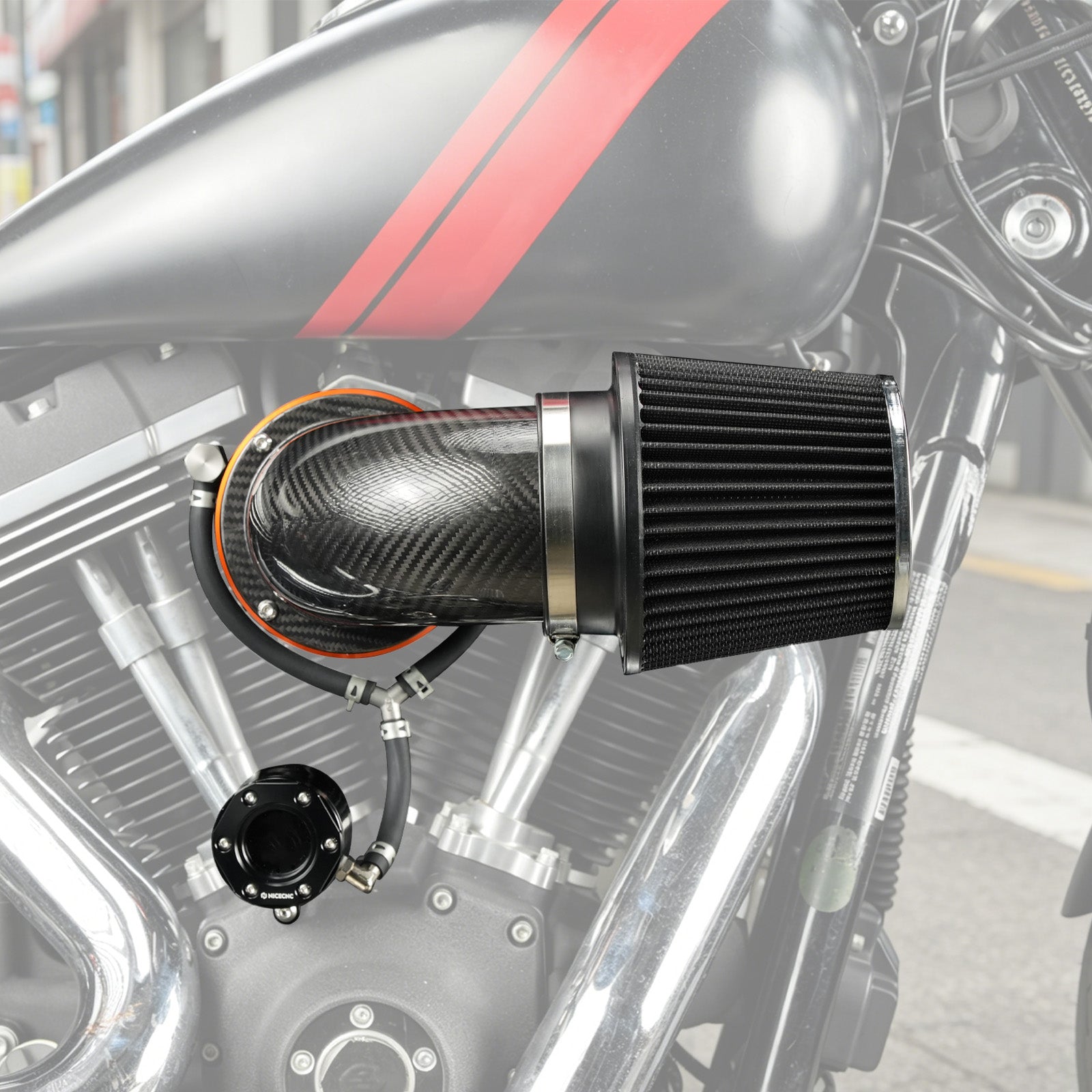 Forward-Facing Air Cleaner Kit For Harley Twin Cam 2001-2016