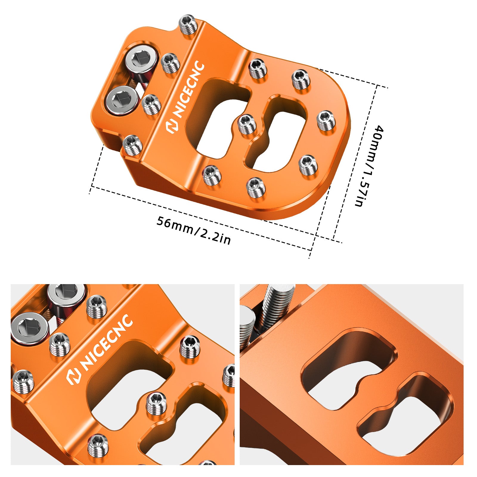 Dual Control Stepped Rear Brake Pedal Pad For KTM 350 EXCF 2004-2016