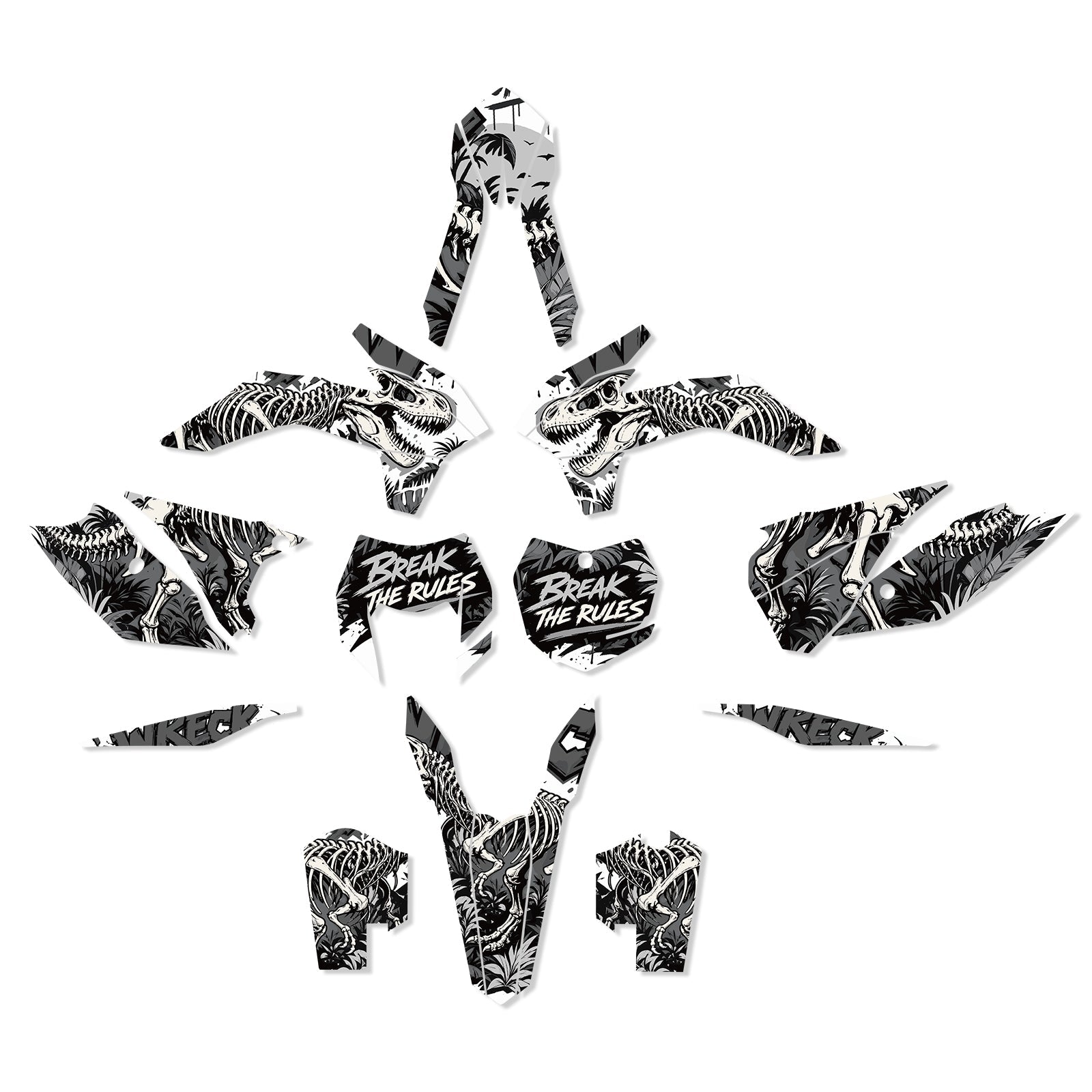 Motorcycle Full Graphics Decals Kit For KTM EXC XC-W XCF-W 2014-2016