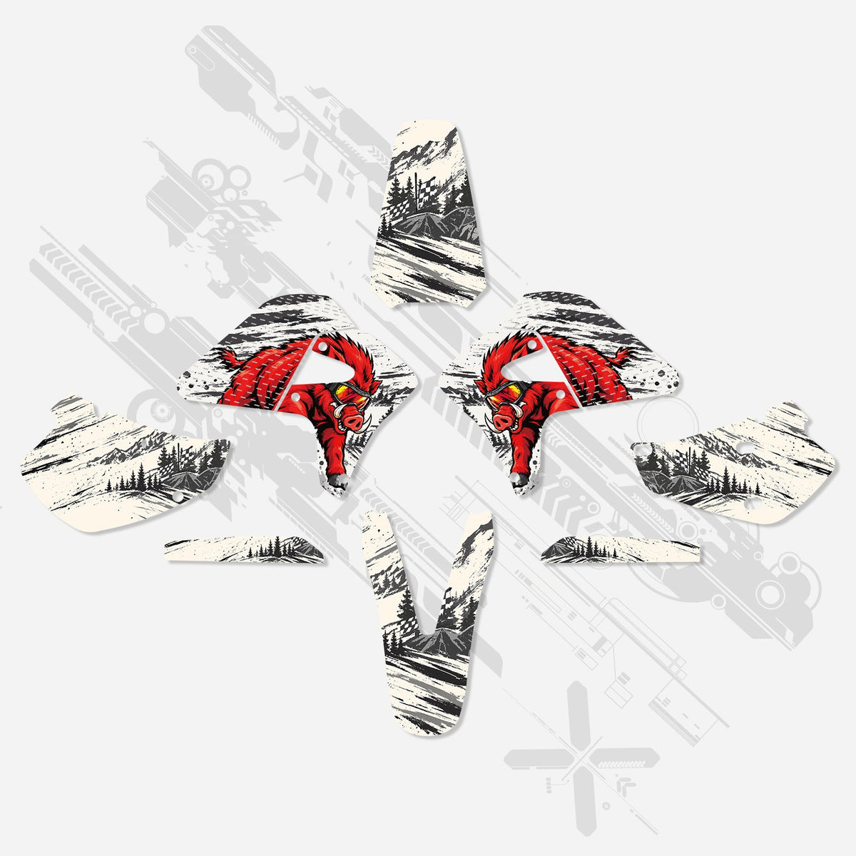 Motorcycle Full Graphics Decals Stickers Set For HONDA XR650R 2000-2009
