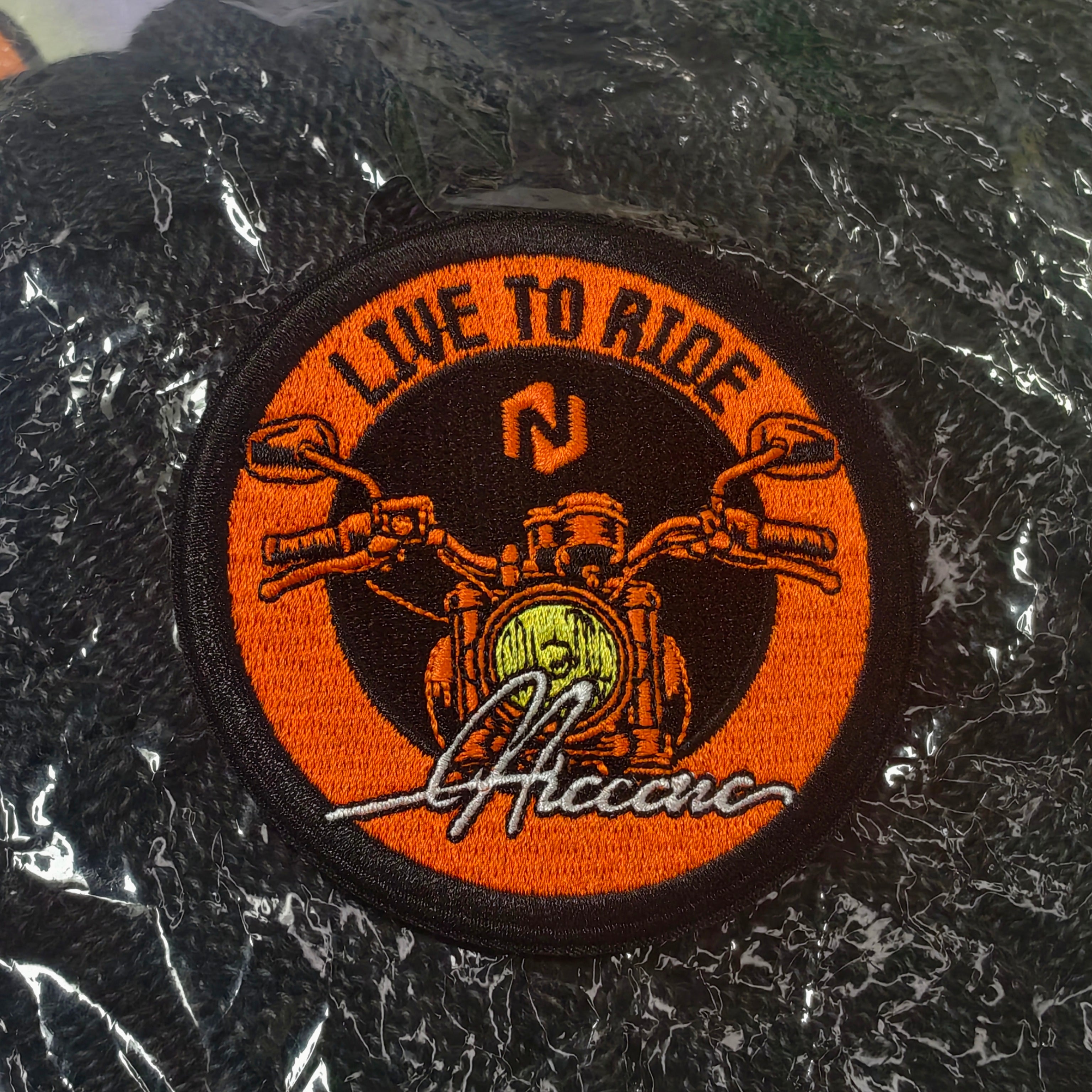 NICECNC "Live to Ride" Embroidered Patch Set