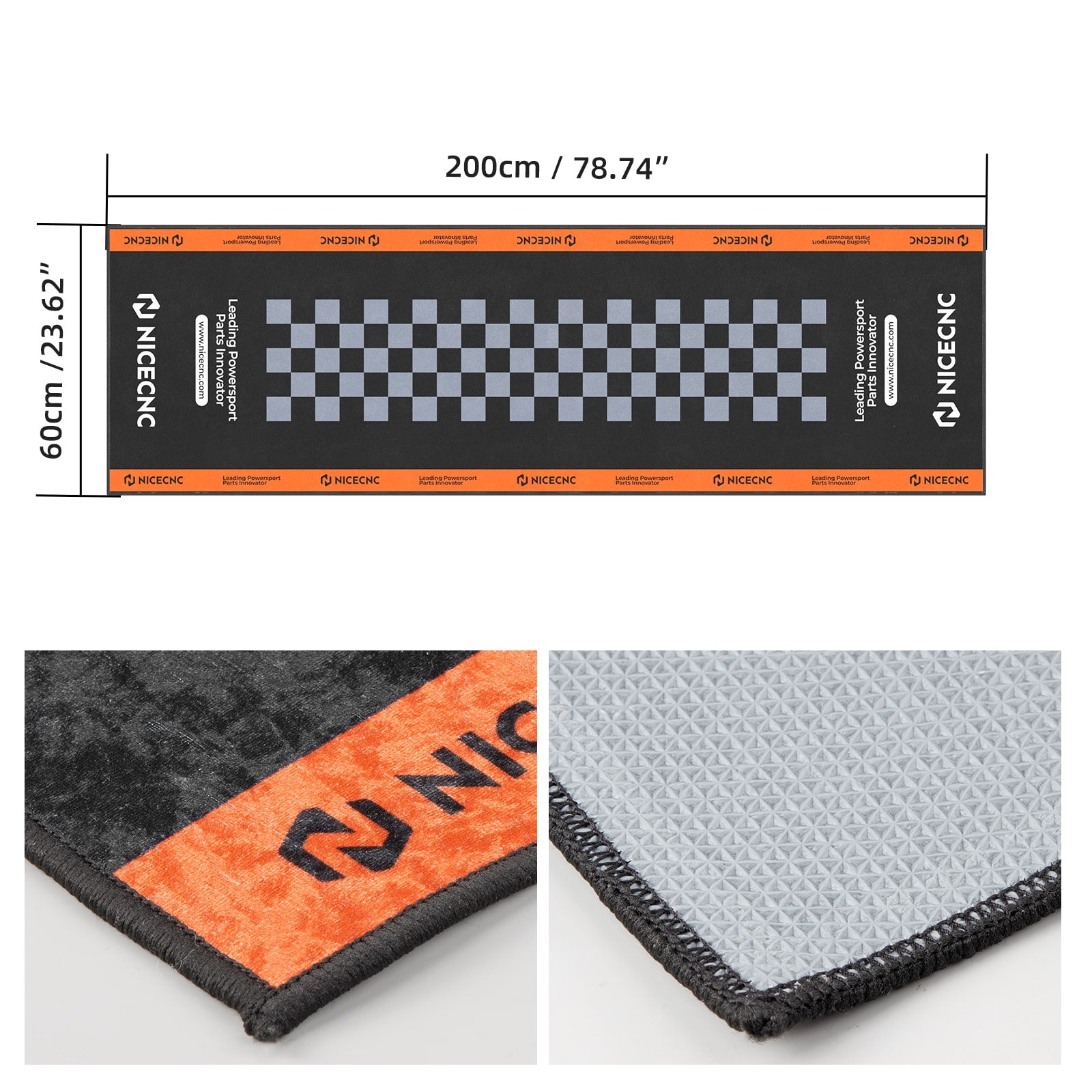 NICECNC Motorcycle Garage Mat Parking Carpet(Only Ship to US)