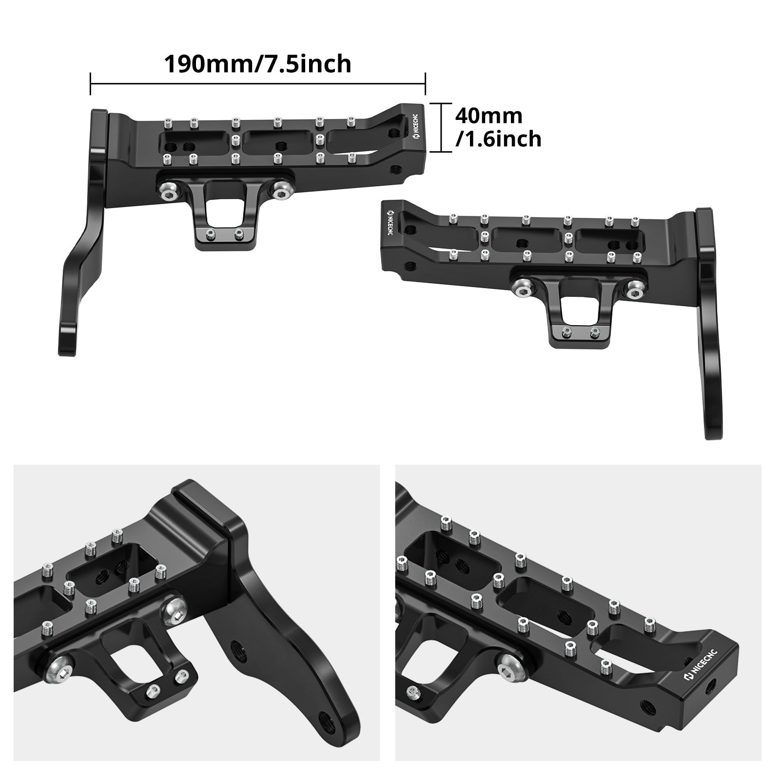 ATV Extended Wider Foot Pegs Rest Pedals For Yamaha Banshee 350 1987-2006