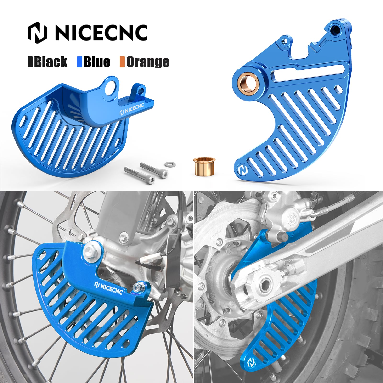 Front Rear Brake Disc Guard Kit For KTM 350 EXC-F 2016-2025 500 EXC-F 16-22, 24-25