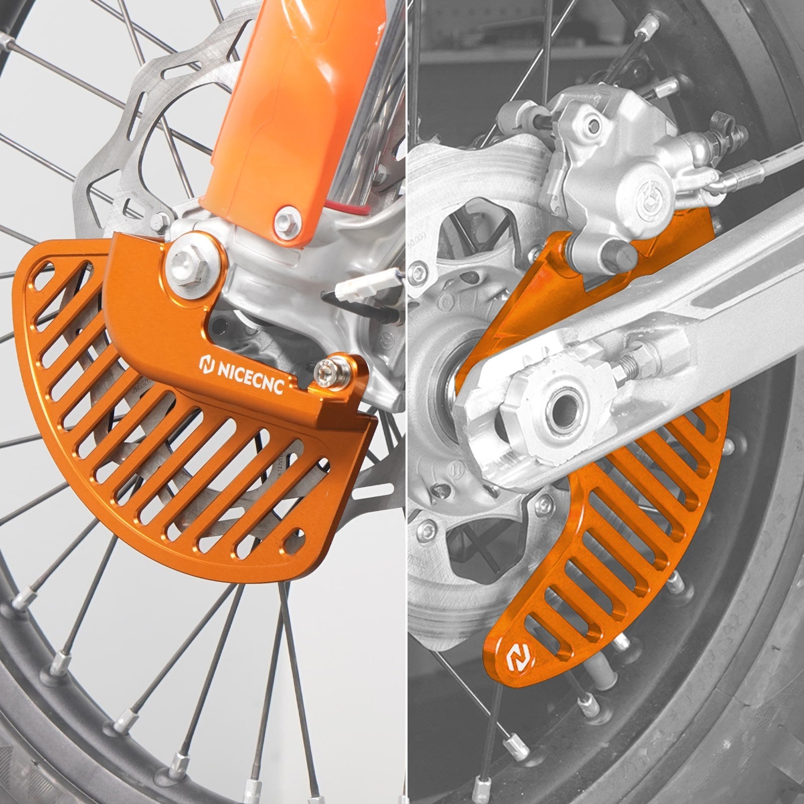 Front Rear Brake Disc Guard Kit For KTM 350 EXC-F 2016-2025 500 EXC-F 16-22, 24-25