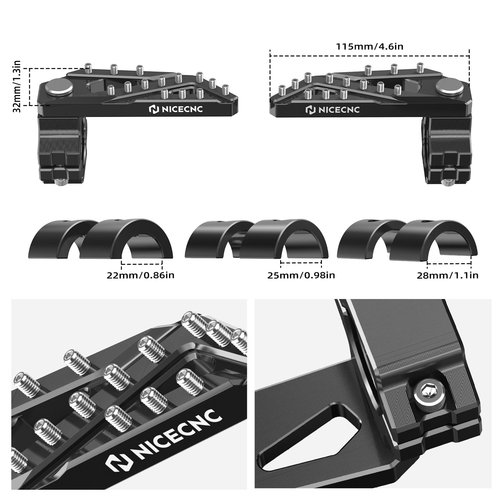 Adjustable Folding Foot Peg Clamps For BMW R1200GS R1250GS 2013-2024