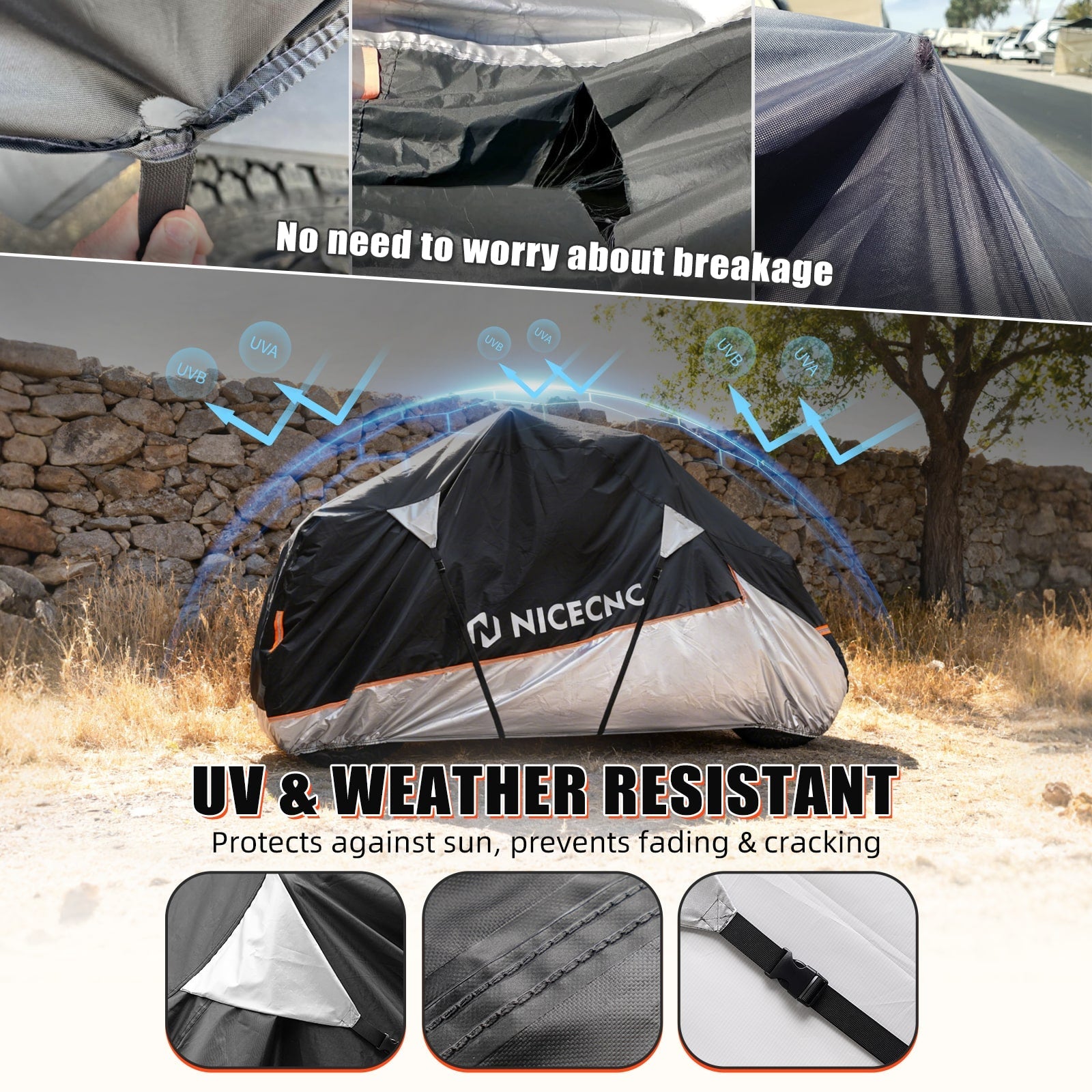 Heavy Duty UTV Cover Dust Cloth w/PU Coating 133"x75"x62" For Can-Am Maverick X3