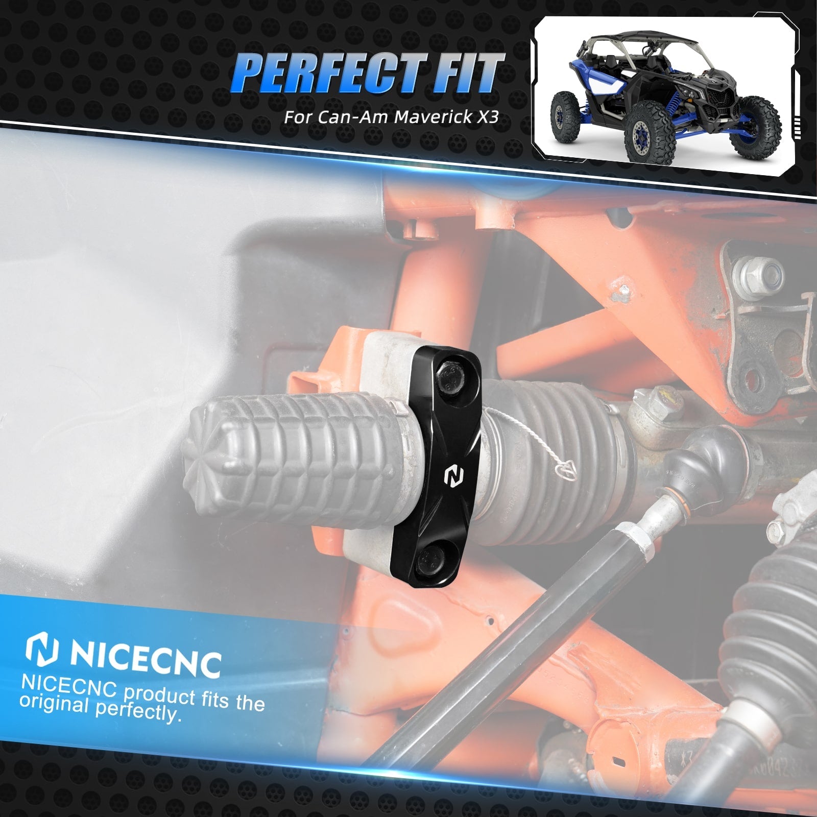 UTV Reinforced Steering Rack Mount Plate Bracket For Can-Am Maverick X3