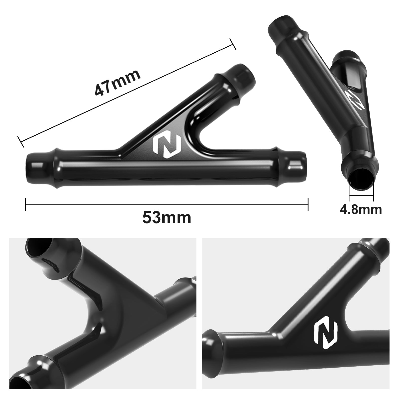 UTV Coolant Pipe Connector Y-Fitting For Can-Am X3 Defender HD10 Commander 1000