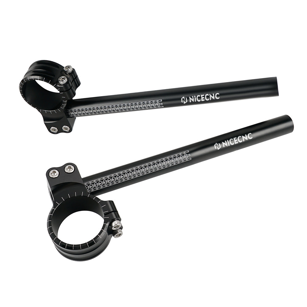 Motorcycle 7°50mm Clip-on Handlebars For Aprilia Kawasaki Yamaha Honda Suzuki Triumph