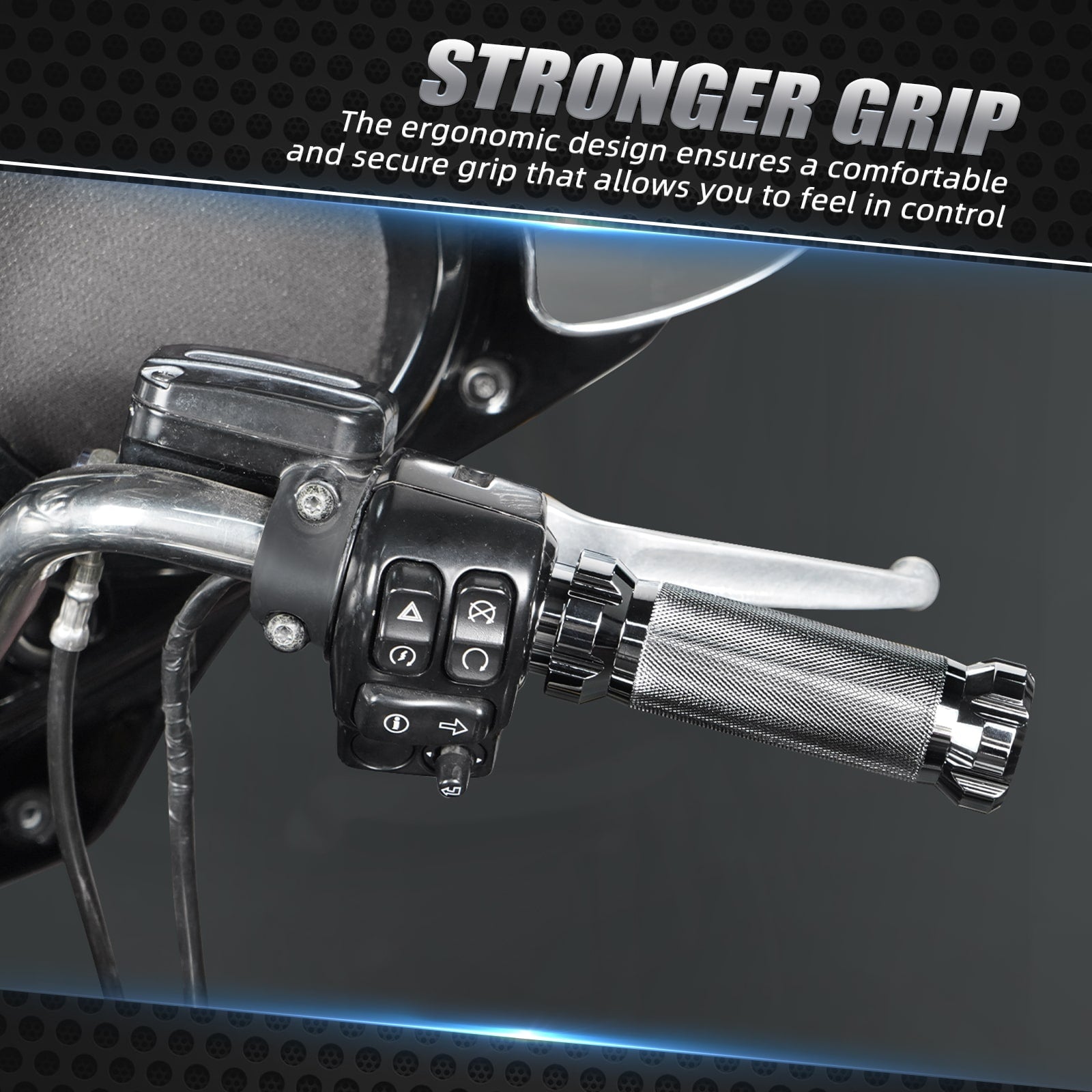 Handle Bar Grips For Harley Road King Tri Electra Street Glide Ultra Limited Freewheeler