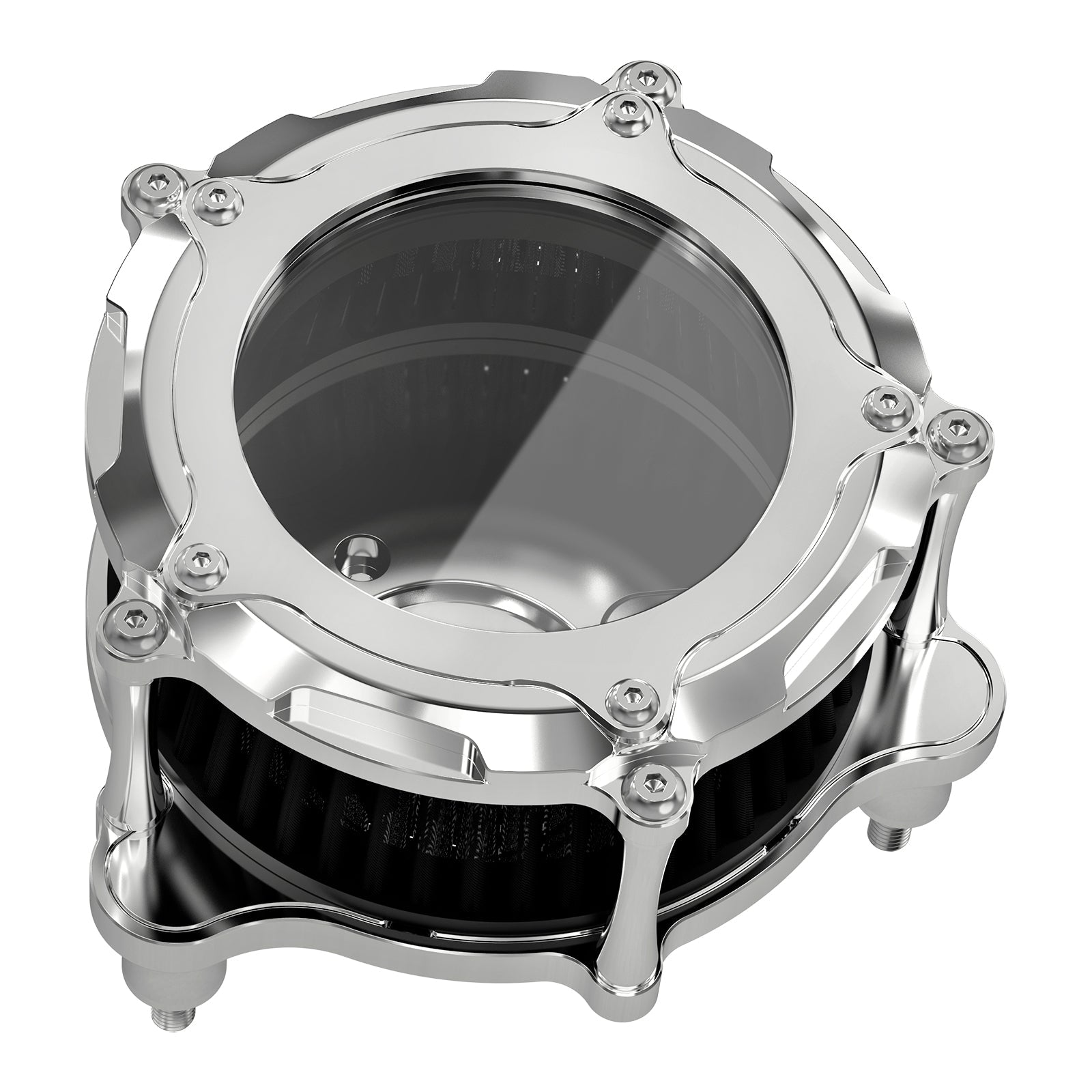 Full Clear M8 LED Air Cleaner Filter Intake Kit For Harley Road King Electra Street Glide