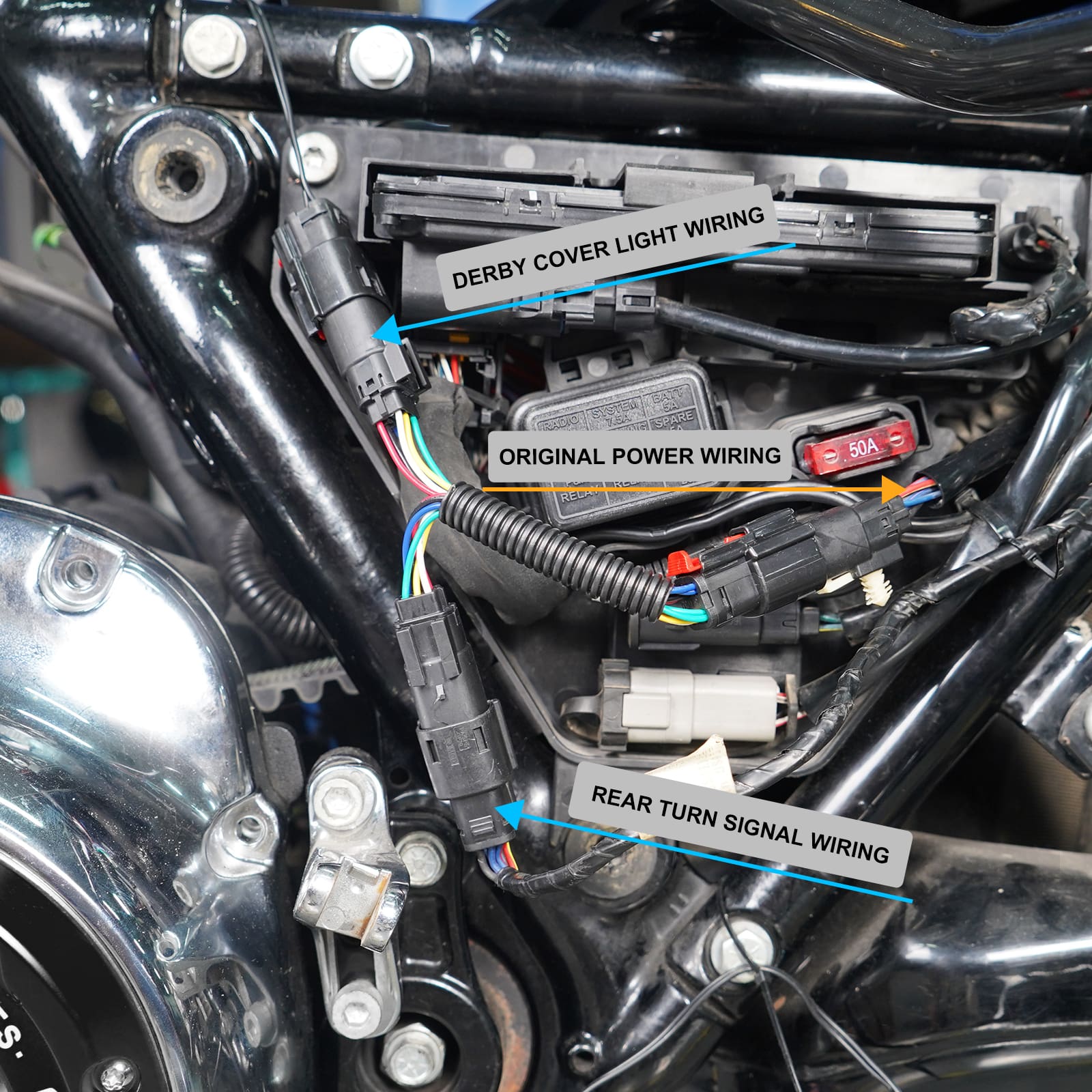 M8 LED Clear Derby Clutch Cover For Harley Road King Street Glide Ultra Limited Freewheeler