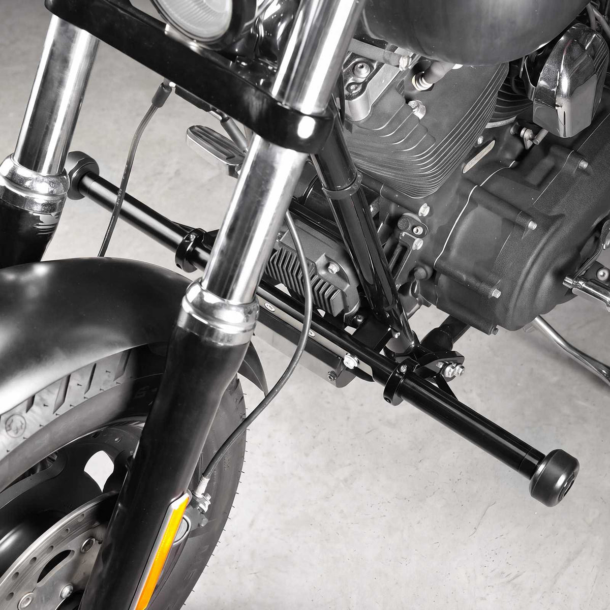 Replaceable Slider Front Crash Bar Engine Guard for Harley Dyna Fat Bob Street Bob Low Rider Wide Glide 2004-2017
