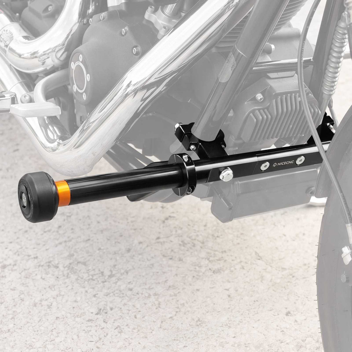 Replaceable Slider Front Crash Bar Engine Guard for Harley Dyna Fat Bob Street Bob Low Rider Wide Glide 2004-2017