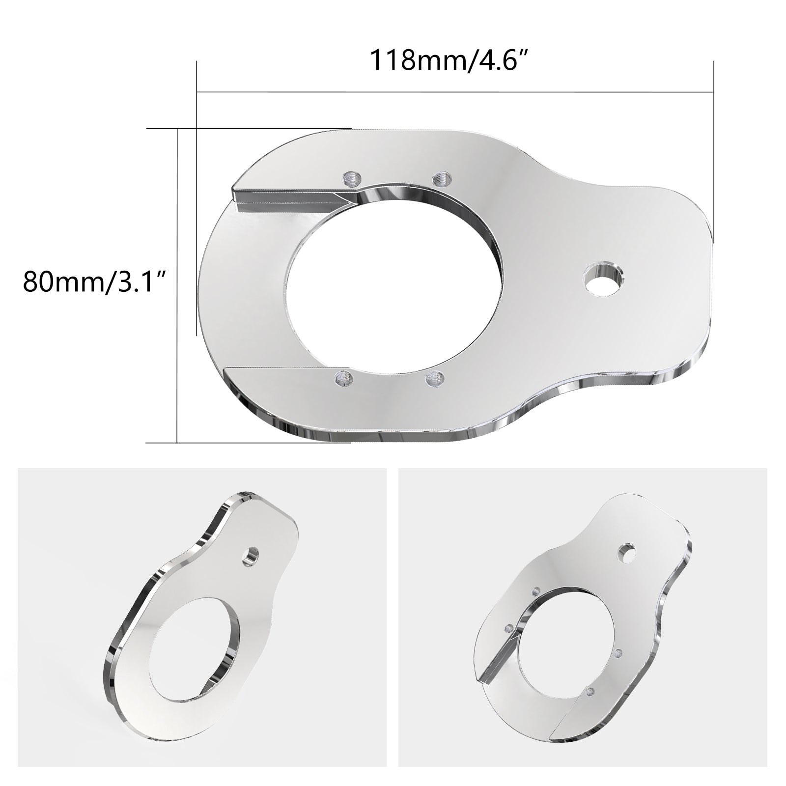 Chrome Ignition Switch Relocation Mount Bracket For Harley Road King Street Glide