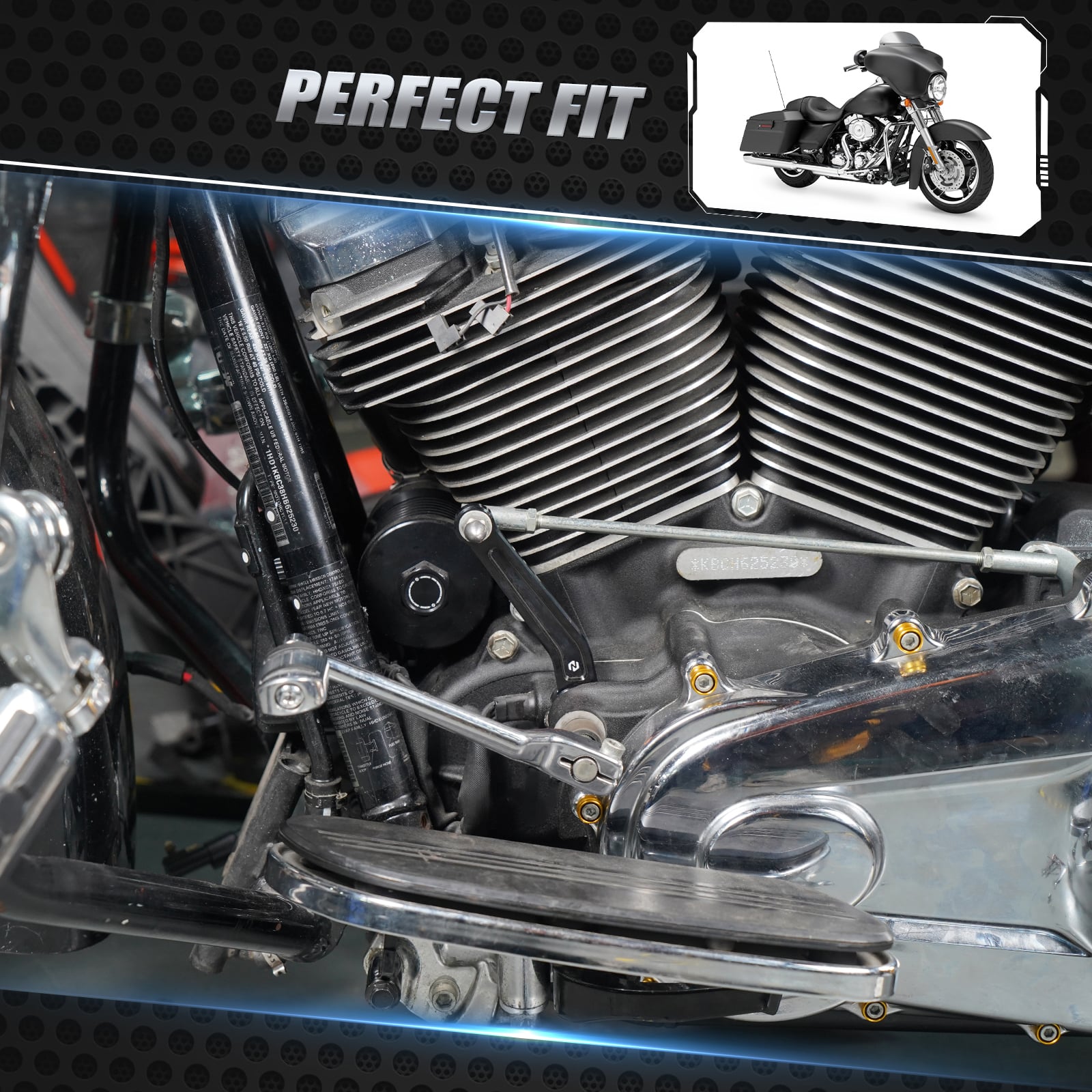 Transmission Inner Shifter Lever Arm Linkage Rod Kit For Harley Road King Electra Street Glide
