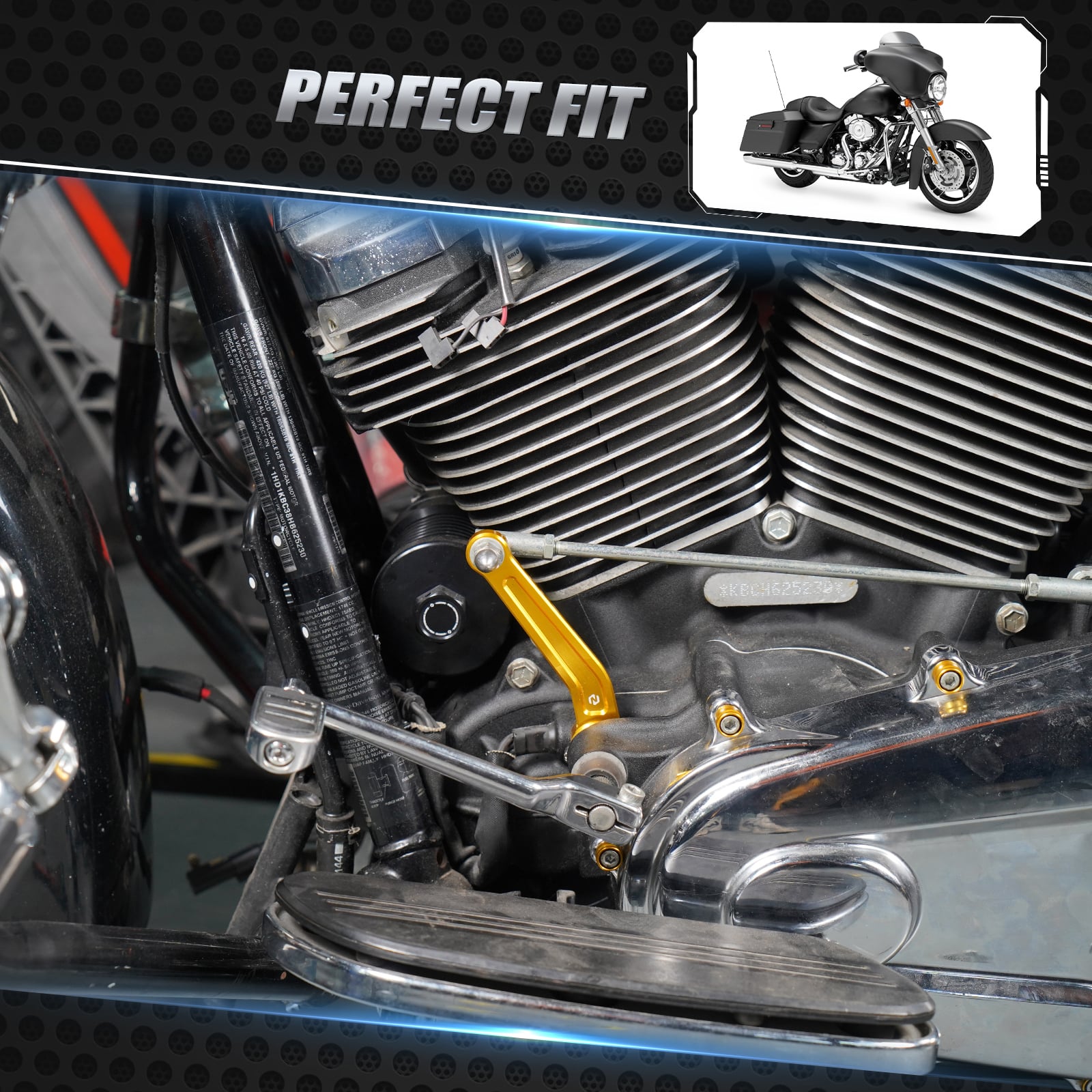 Transmission Inner Shifter Lever Arm Linkage Rod Kit For Harley Road King Electra Street Glide