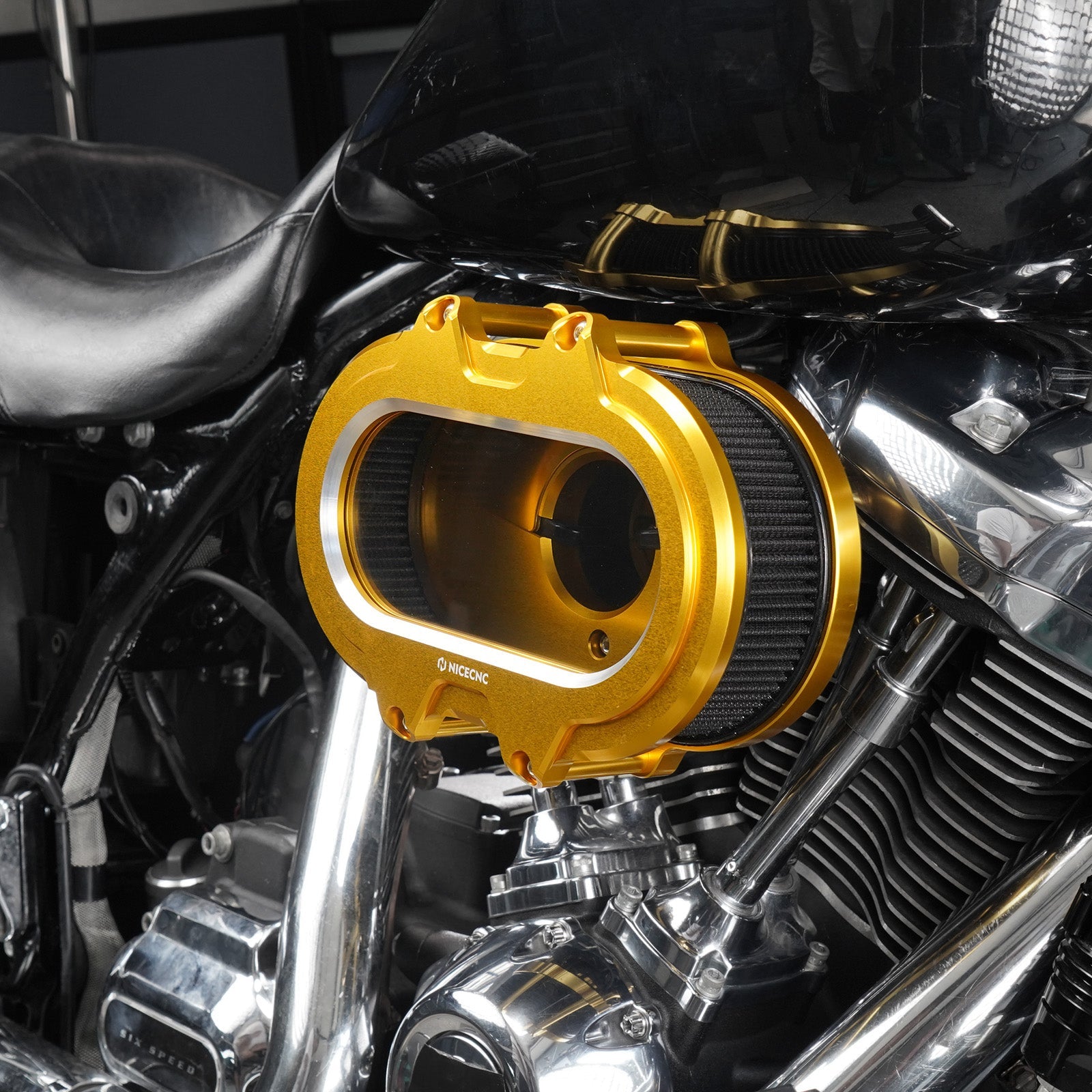 M8 Full Clear Air Cleaner Kit For Harley Softail Fat Boy Street Bob Low Rider Heritage Classic