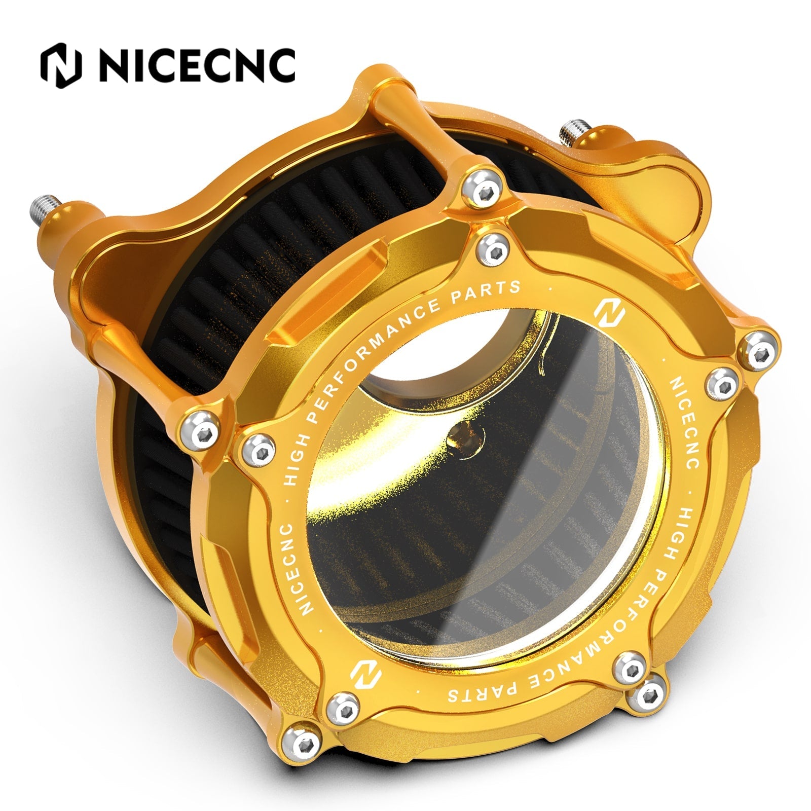 Full Clear M8 LED Air Cleaner Filter Intake Kit For Harley Road King Electra Street Glide