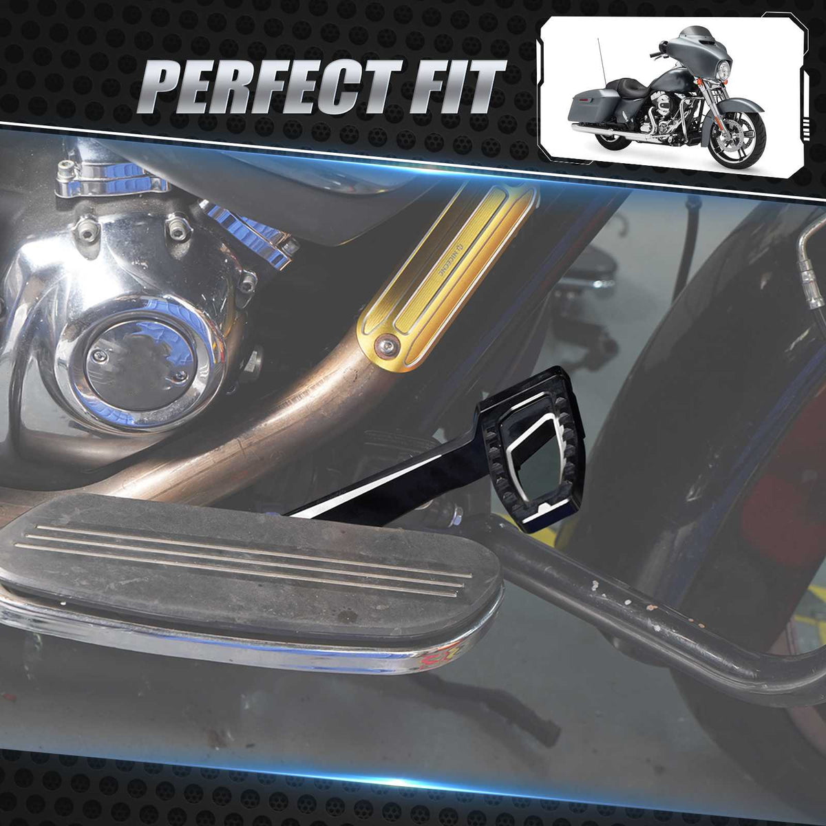 Kit de pédale de levier de frein arrière pour Harley Road King Electra Street Glide Ultra Limited Freewheeler