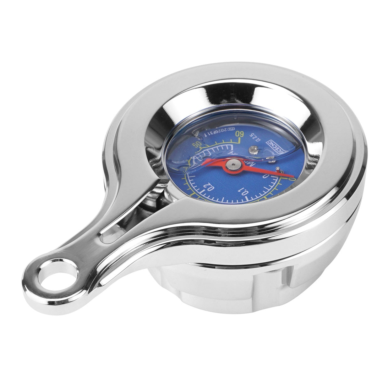 Chrome 60PSI Engine Oil Pressure Gauge Kit For Harley Road King Electra Tri Street Glide