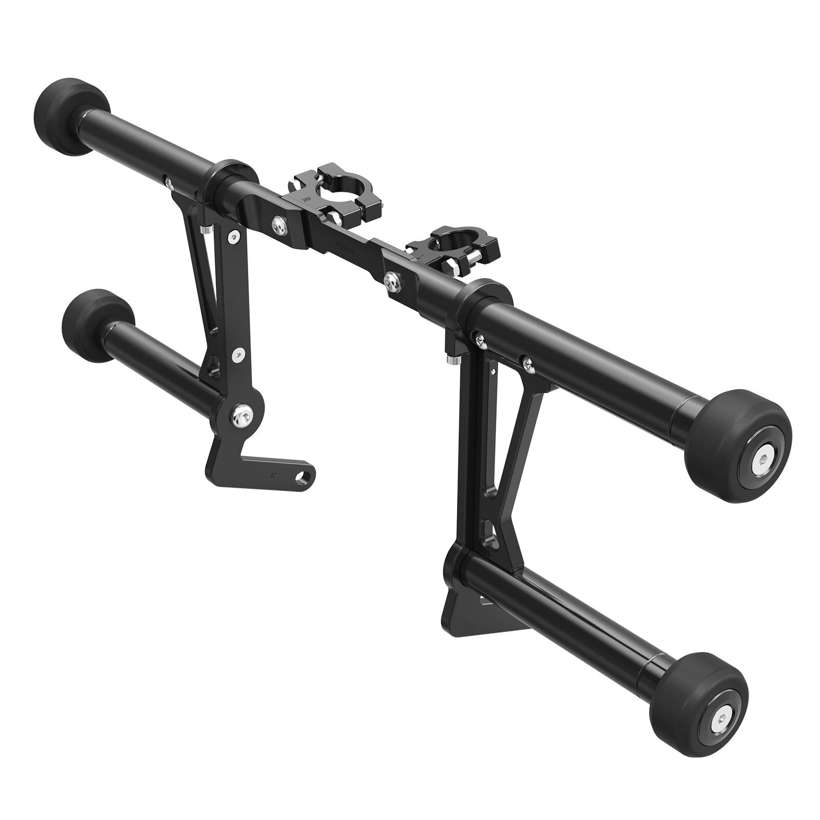 Modular Impact Protection Crash Bar with Replaceable Sliders for Harley Road King Electra Glide Street Glide