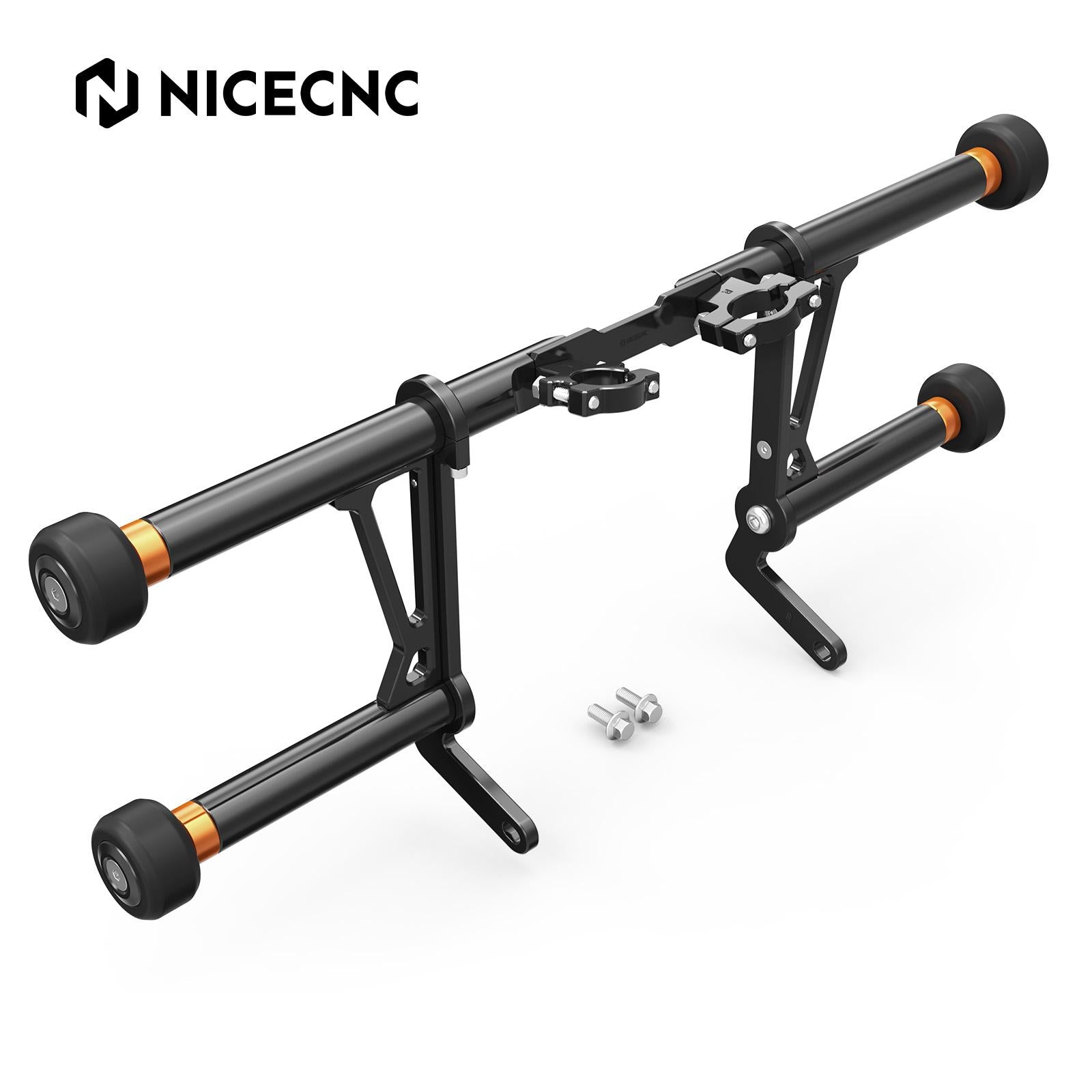 Modular Impact Protection Crash Bar with Replaceable Sliders for Harley Road King Electra Glide Street Glide