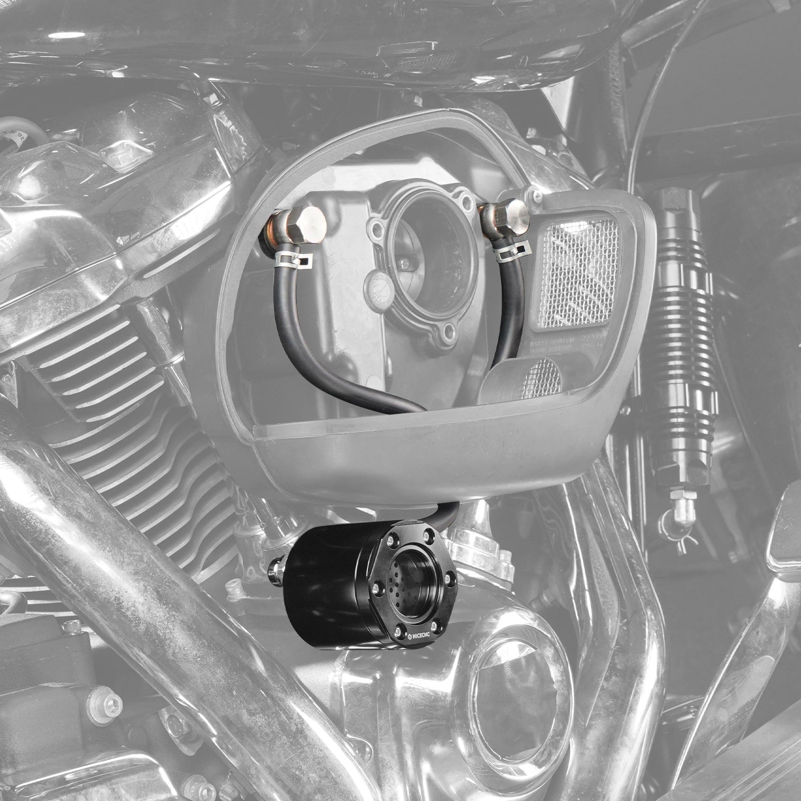 M8 Engine External Breather Kit For Harley Softail Street Bob Low Rider Fat Bob Boy
