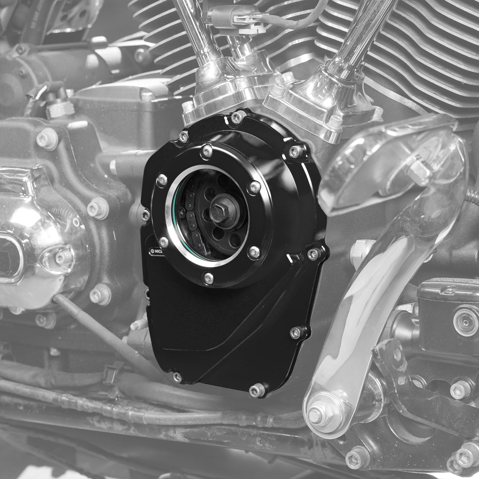 Transparent M8 Camshaft Cam Shaft Cover For Harley Road King Electra Street Glide