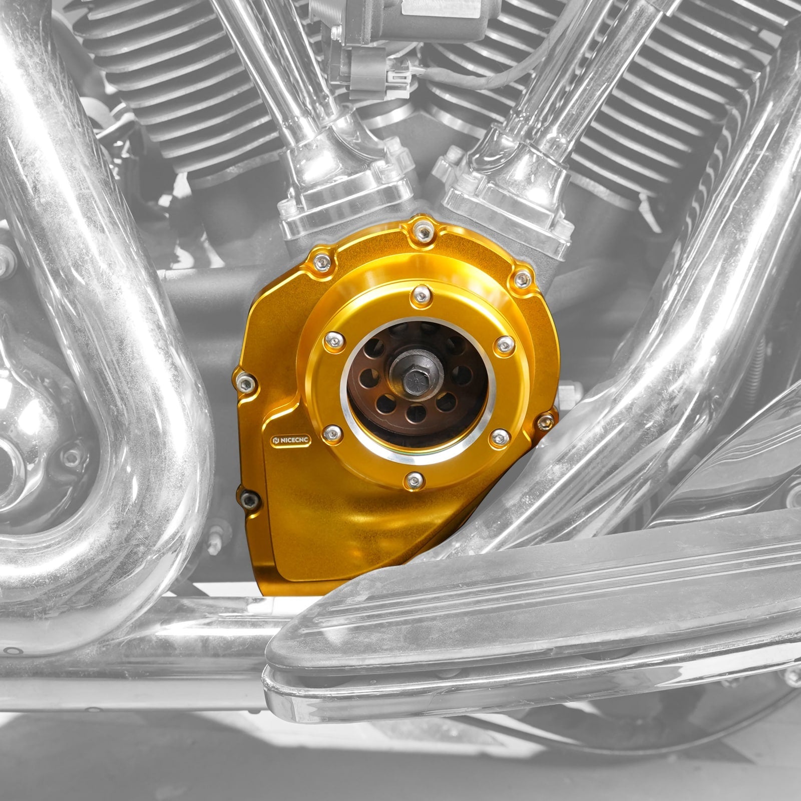 Transparent M8 Camshaft Cam Shaft Cover For Harley Road King Electra Street Glide
