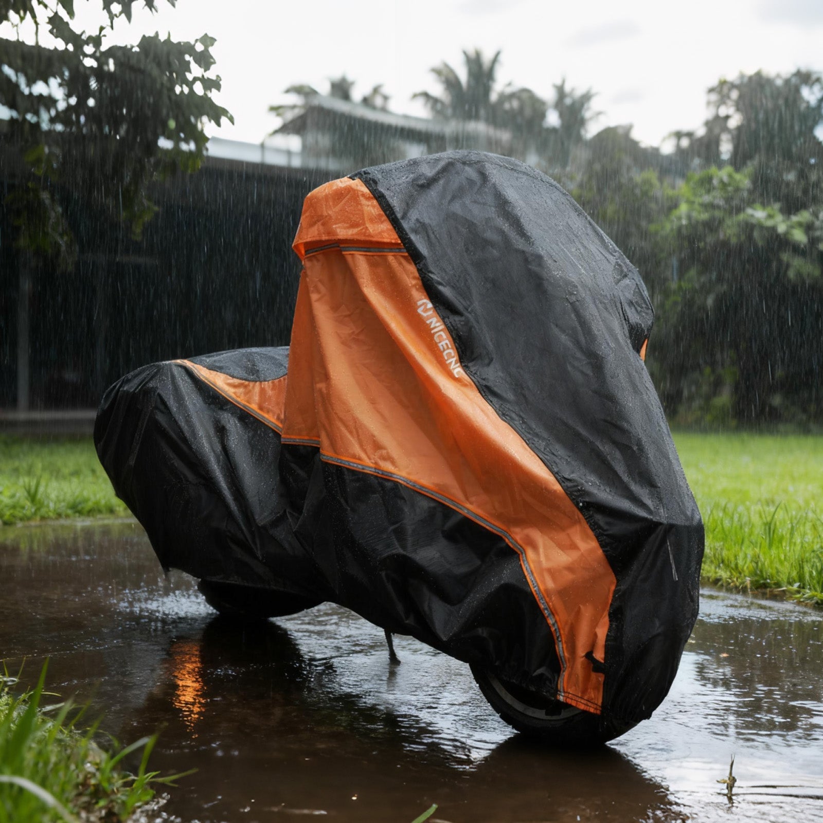 All-Weather Motorcycle Cover w/Heat Shield Protection For Harley Road King Street Glide