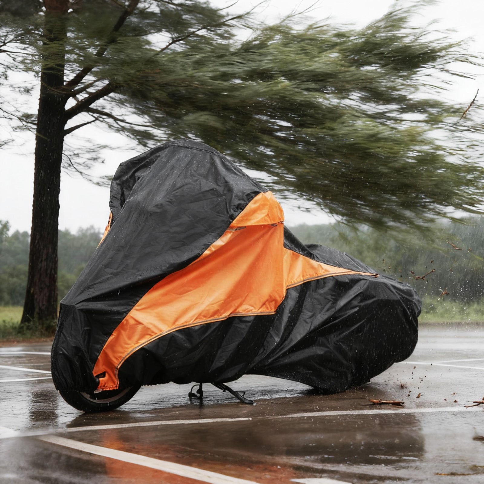 All-Weather Motorcycle Cover w/Heat Shield Protection For Harley Road King Street Glide